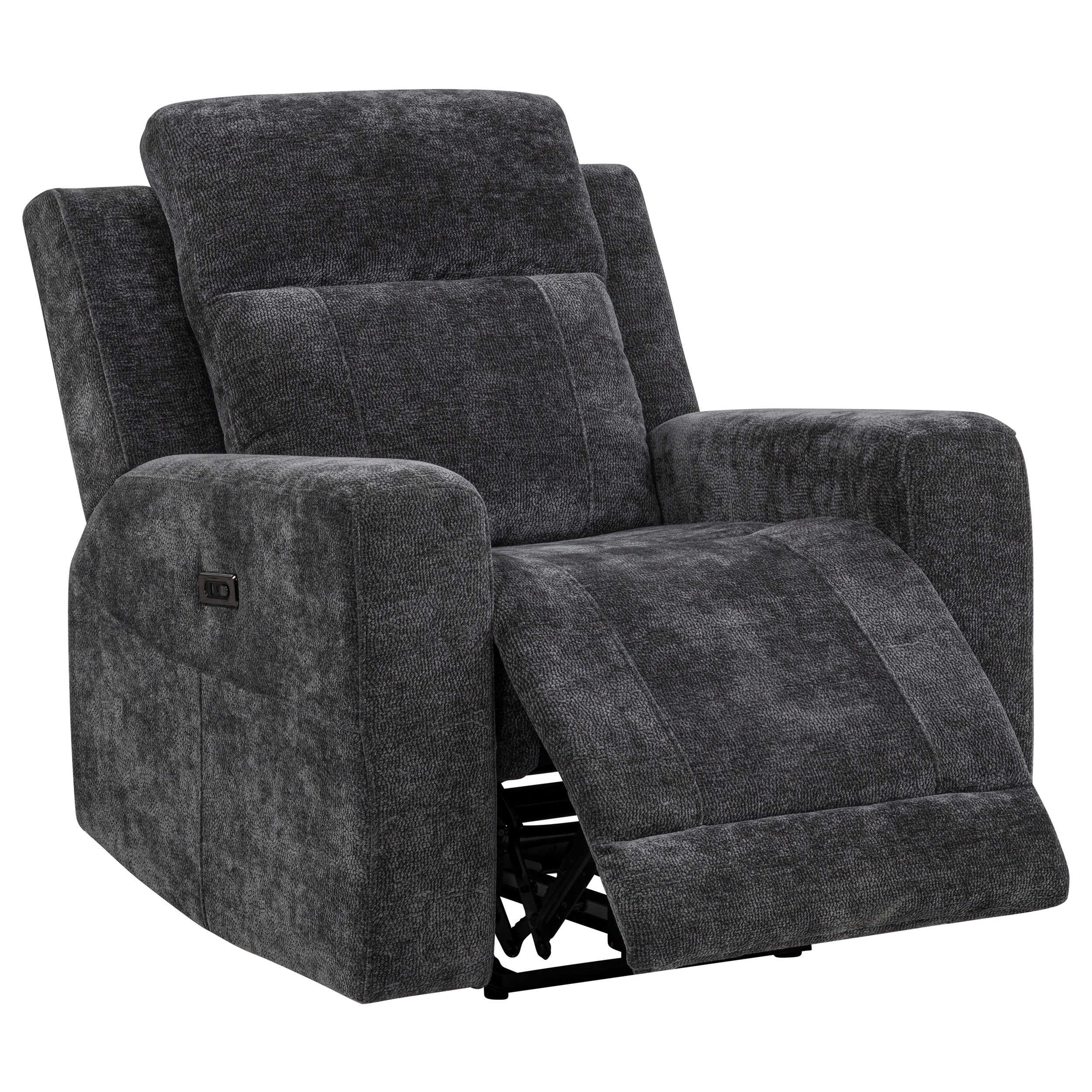 Kennett Chenille Upholstered Power Recliner Chair - Image 4
