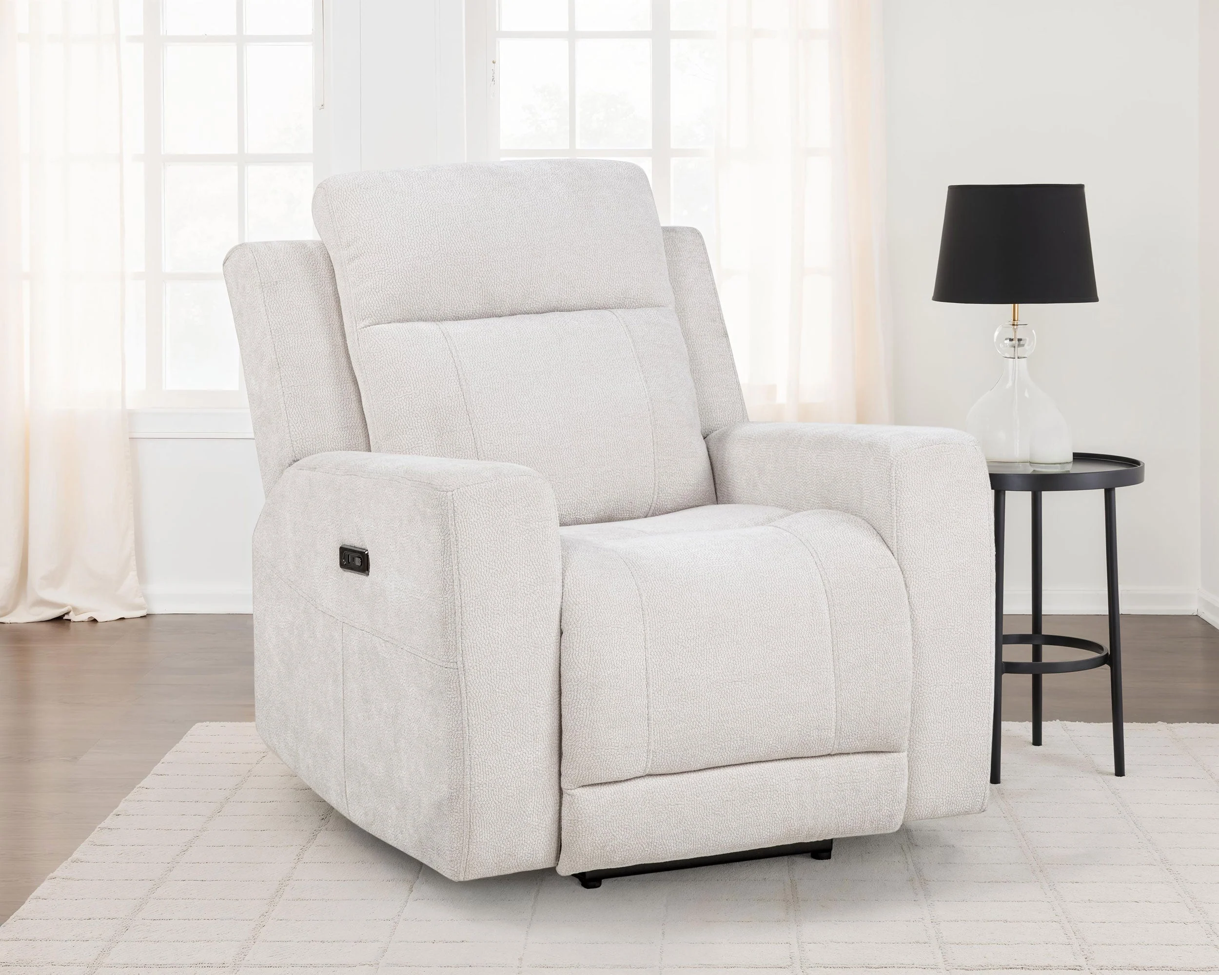 Kennett Chenille Upholstered Power Recliner Chair - Image 5