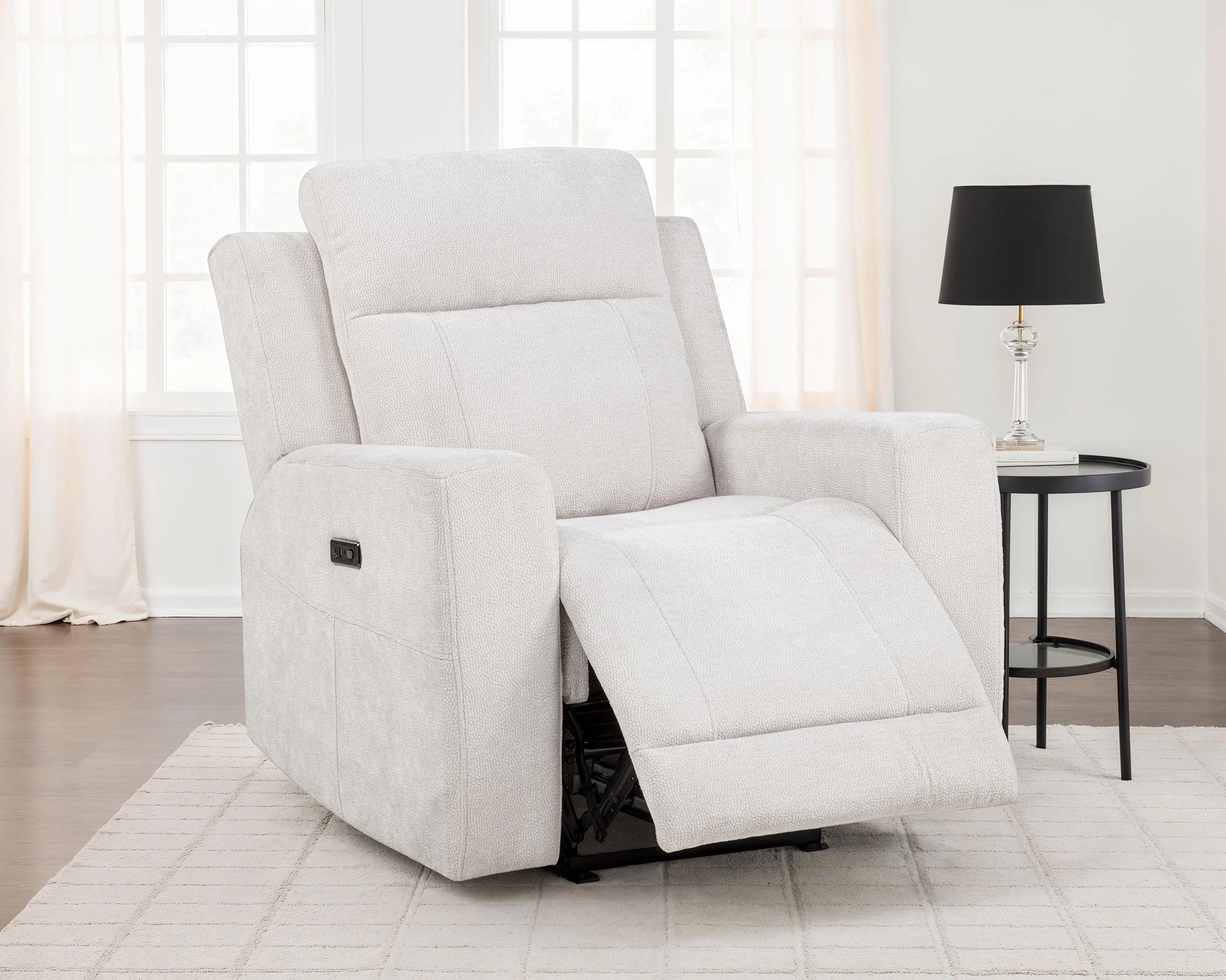 Kennett Chenille Upholstered Power Recliner Chair - Image 7