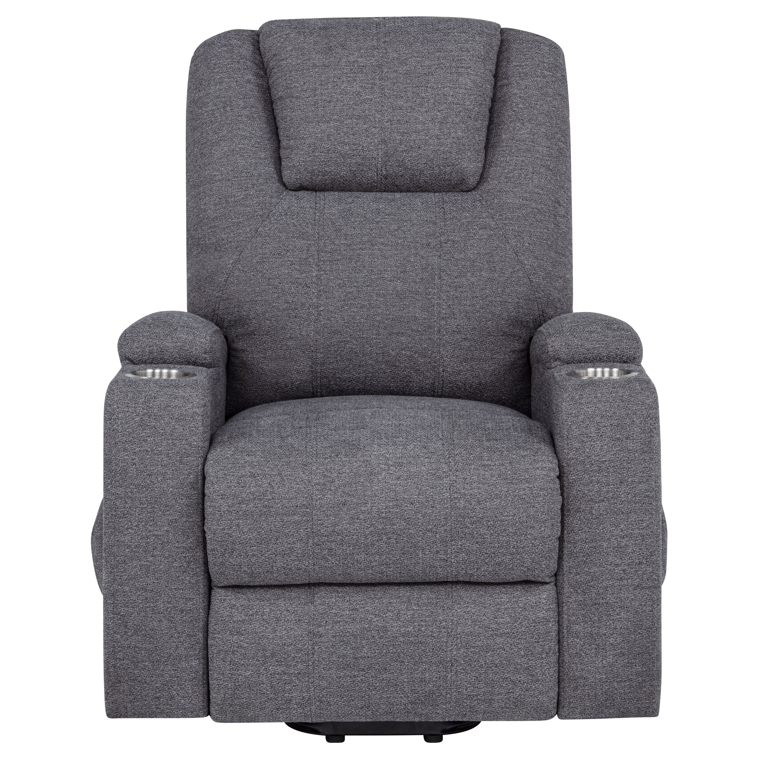 Louie Chenille Upholstered Power Lift Massage Chair - Image 17