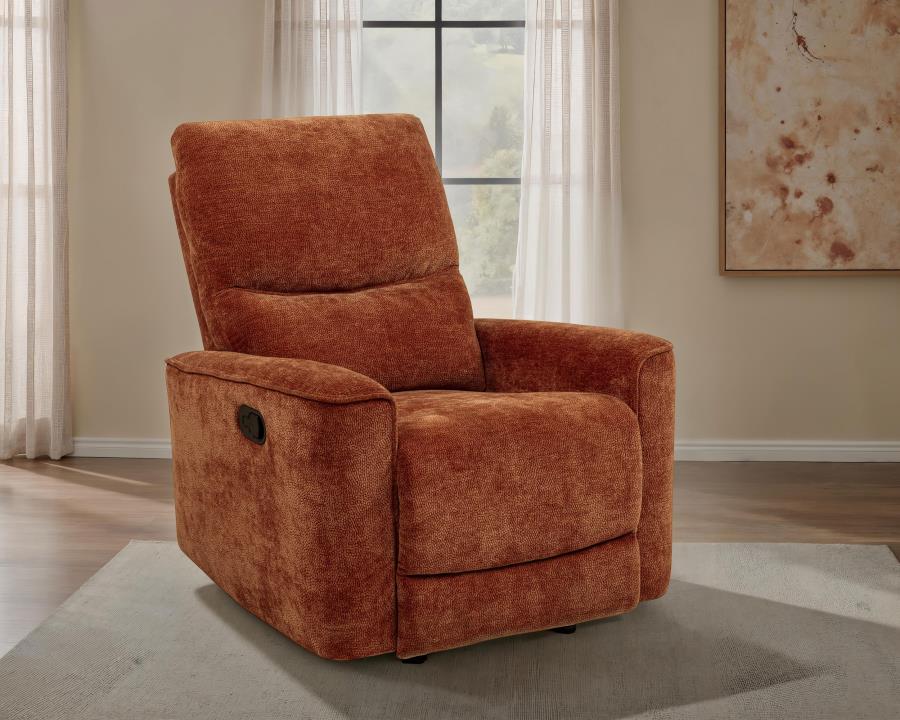 Navarro Chenille Upholstered Glider Recliner - Image 2