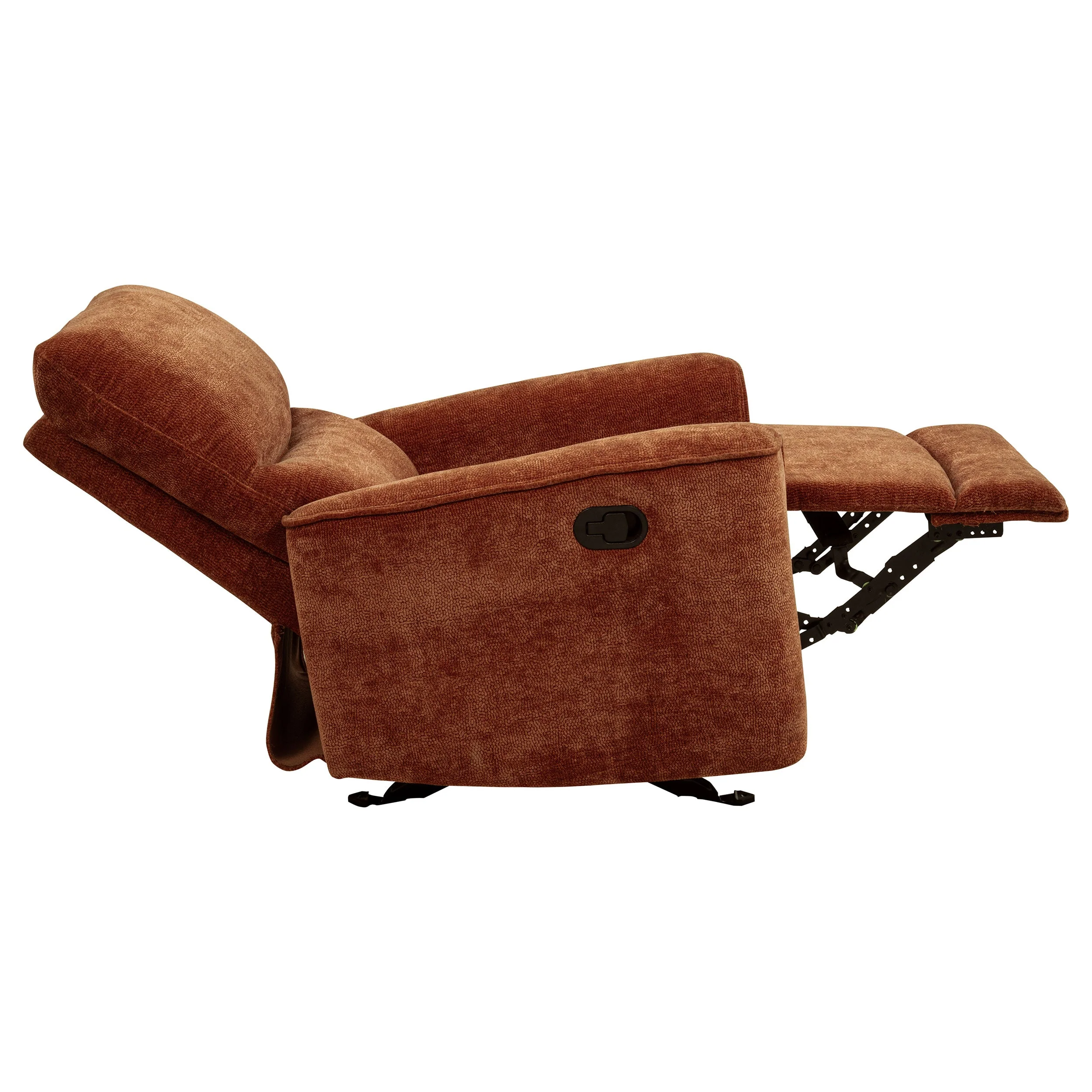 Navarro Chenille Upholstered Glider Recliner - Image 24