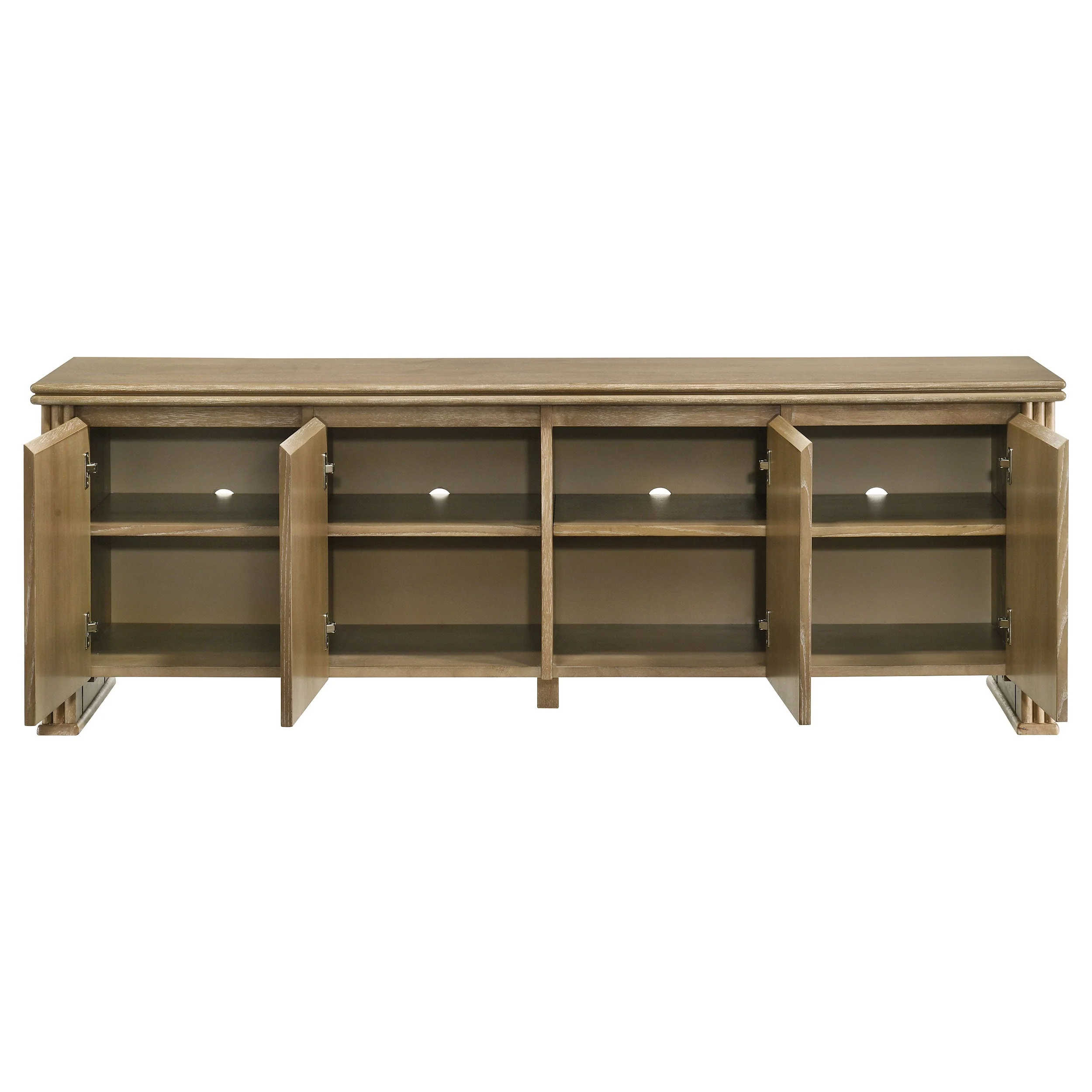Adina 70-inch TV Stand Media Console Distressed Light Brown - Image 5