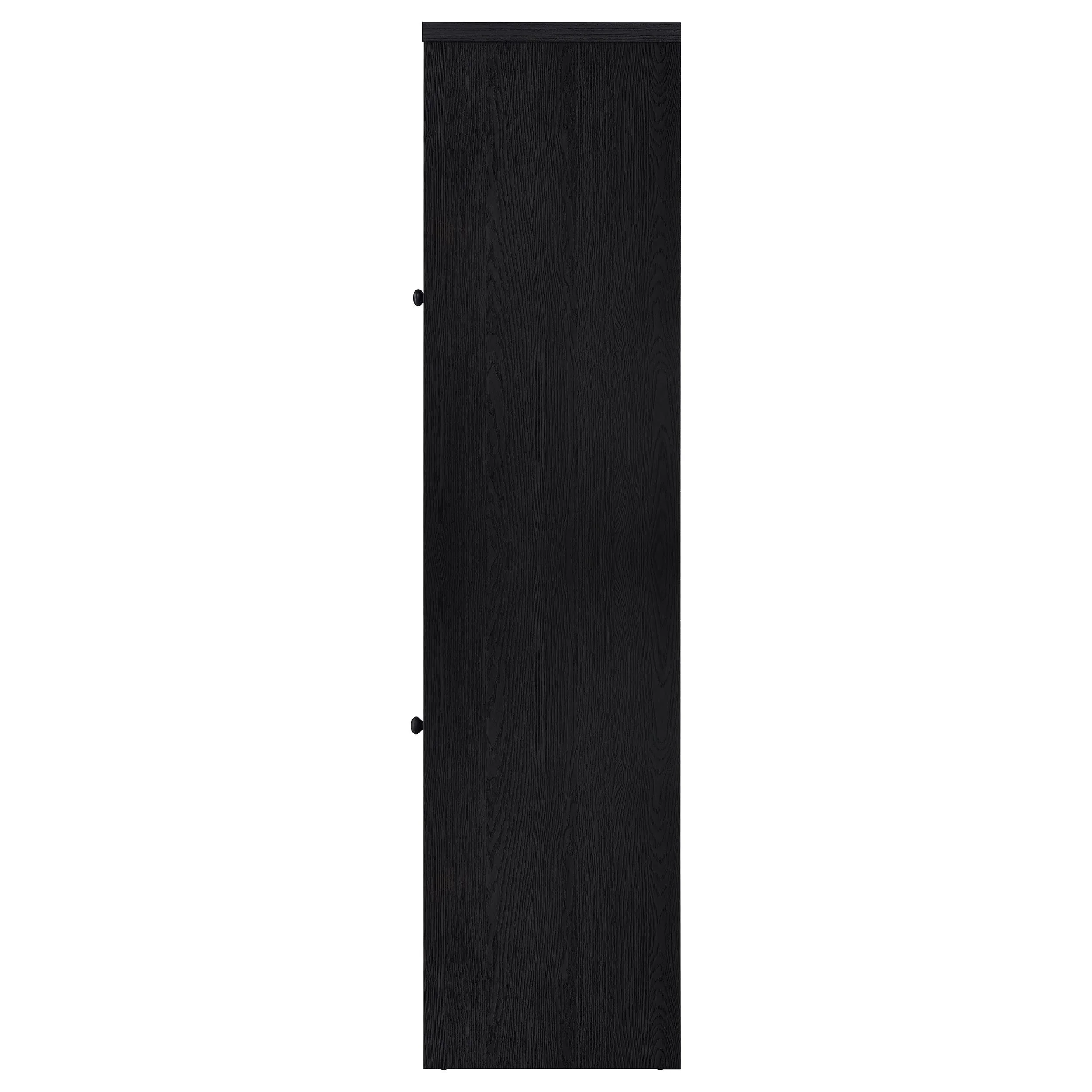 Denison 67-inch 2-door Media Tower Storage Cabinet Black - Image 7