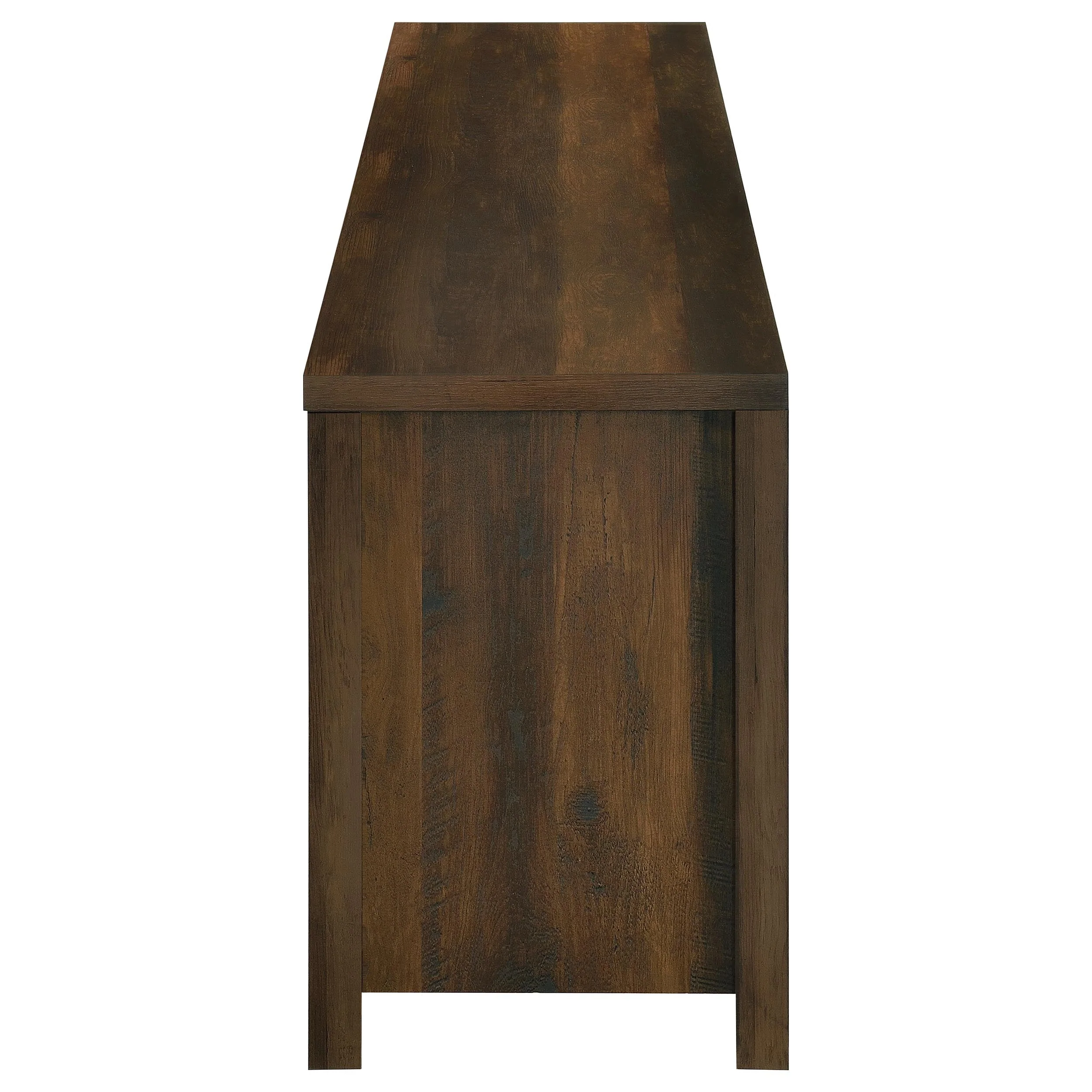 Enfield 71-inch TV Stand Fireplace Media Console Dark Pine - Image 7