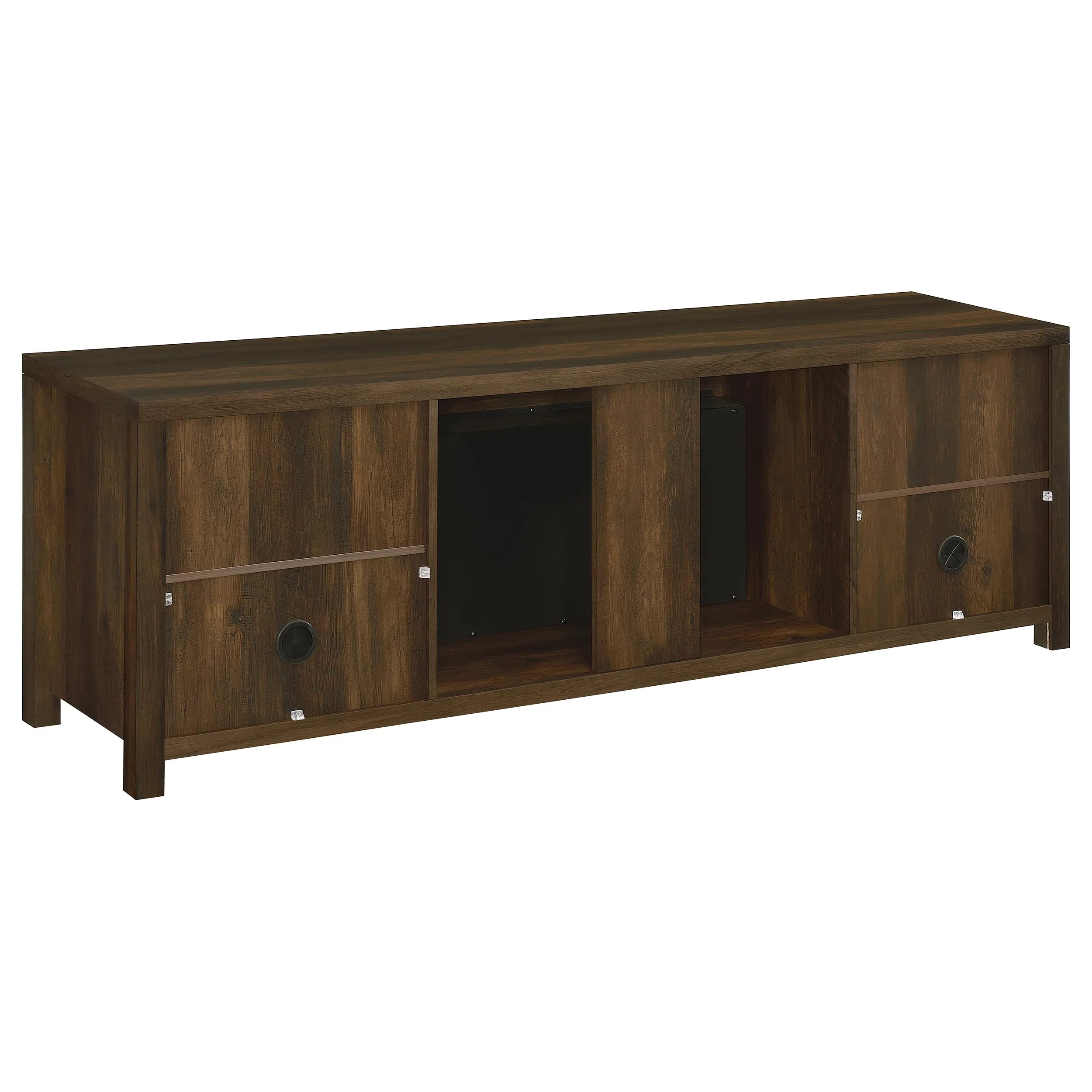 Enfield 71-inch TV Stand Fireplace Media Console Dark Pine - Image 8