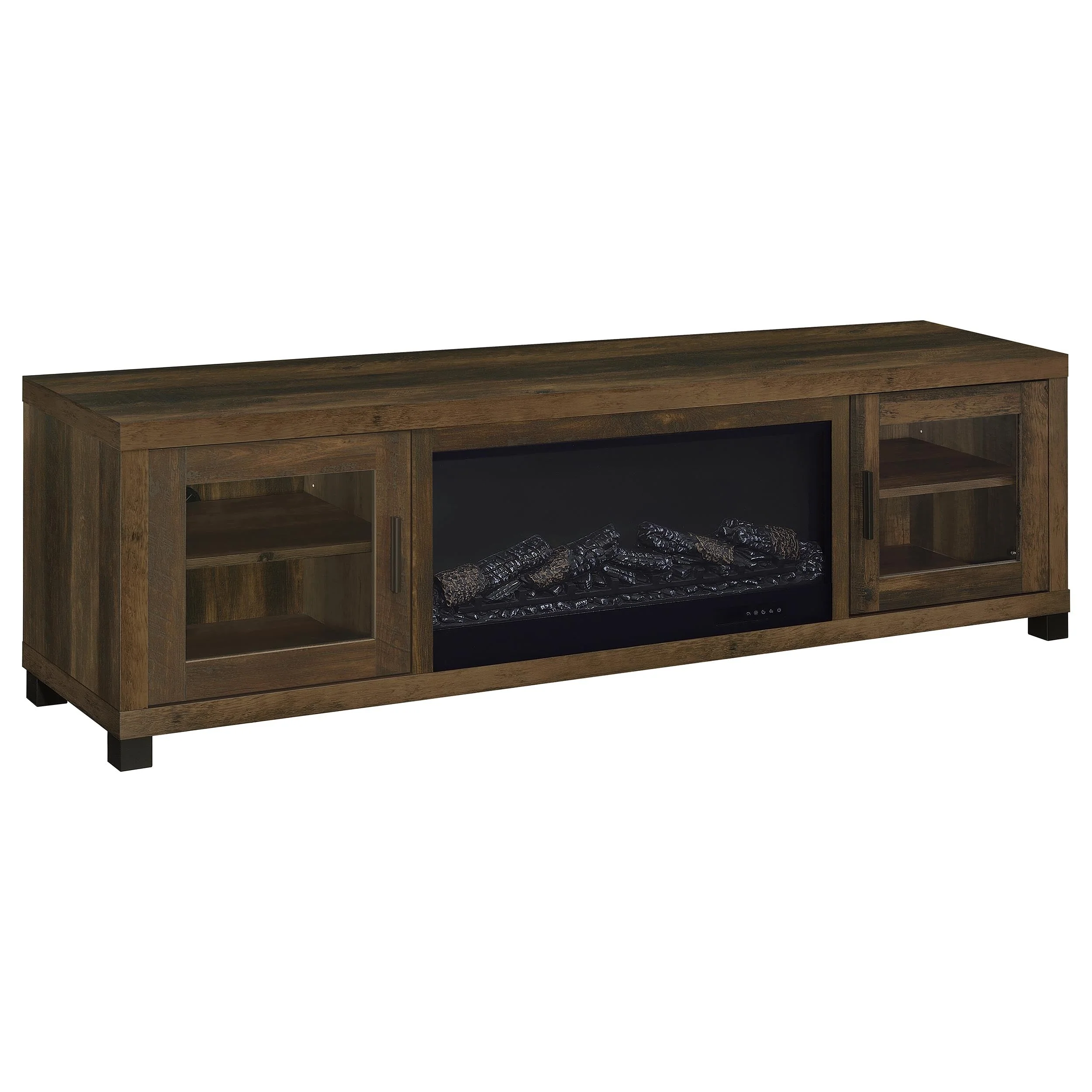 Havering 71-inch TV Stand Fireplace Media Console Dark Pine - Image 2