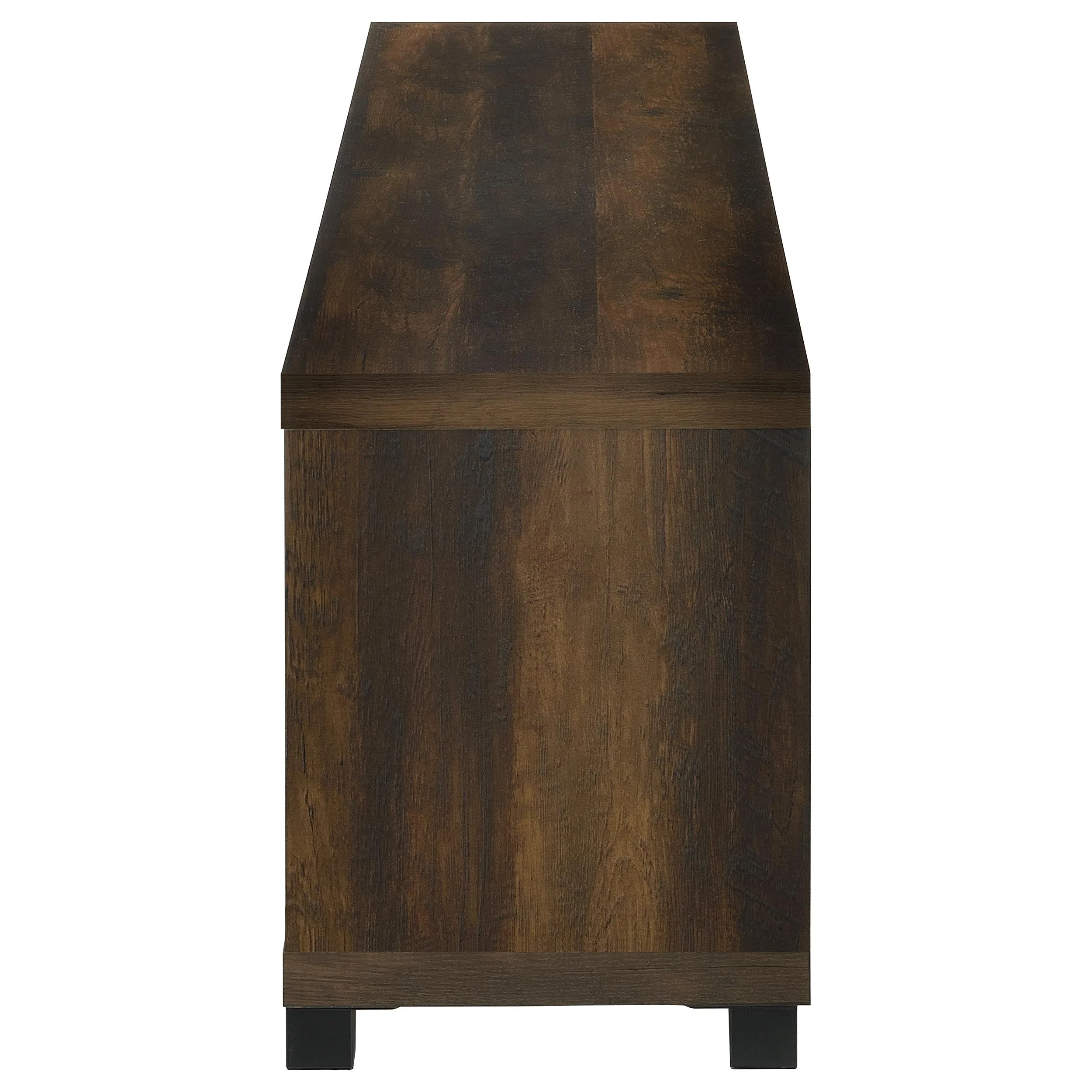 Havering 71-inch TV Stand Fireplace Media Console Dark Pine - Image 7