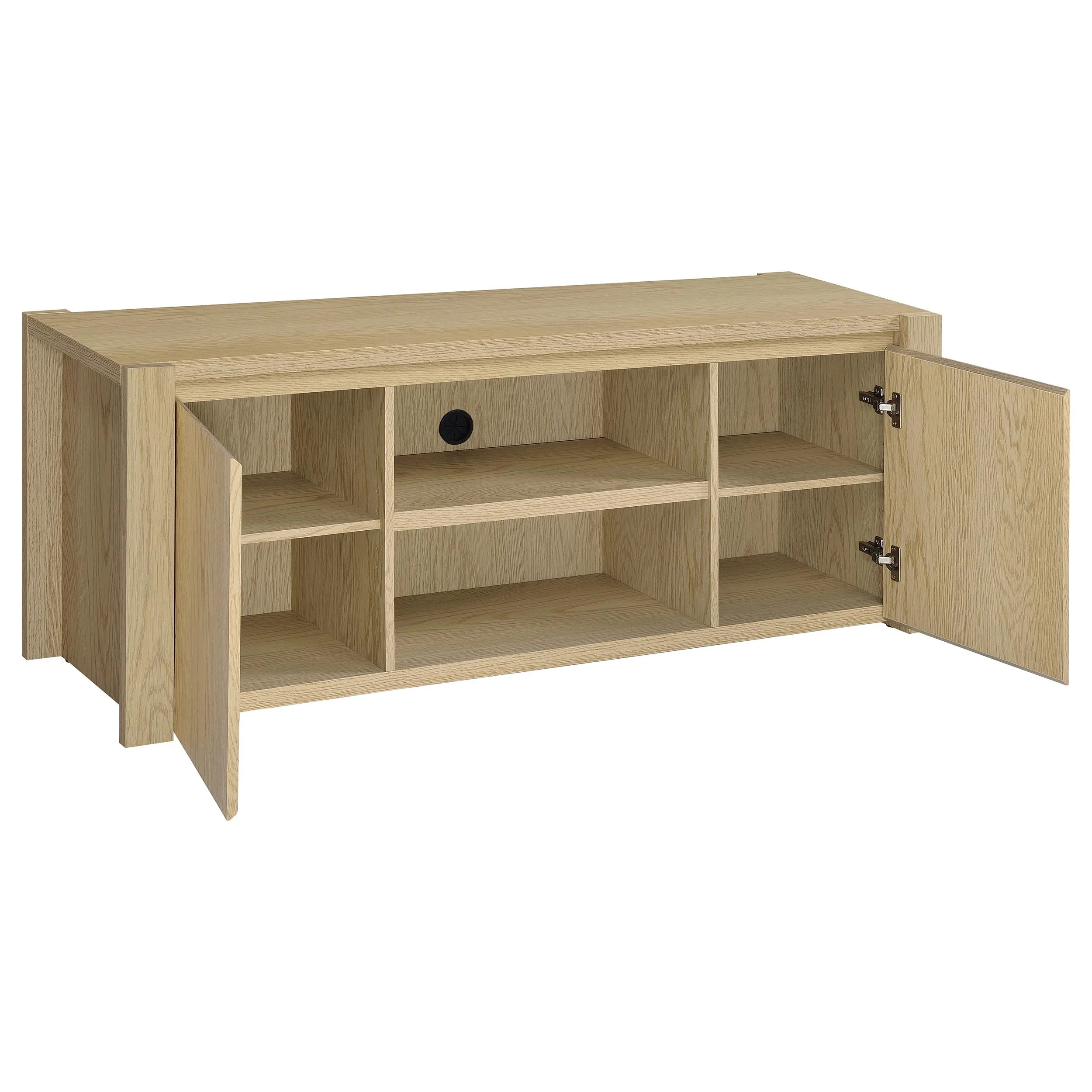 Laurelton 60-inch 2-door TV Stand Media Console Light Oak - Image 4