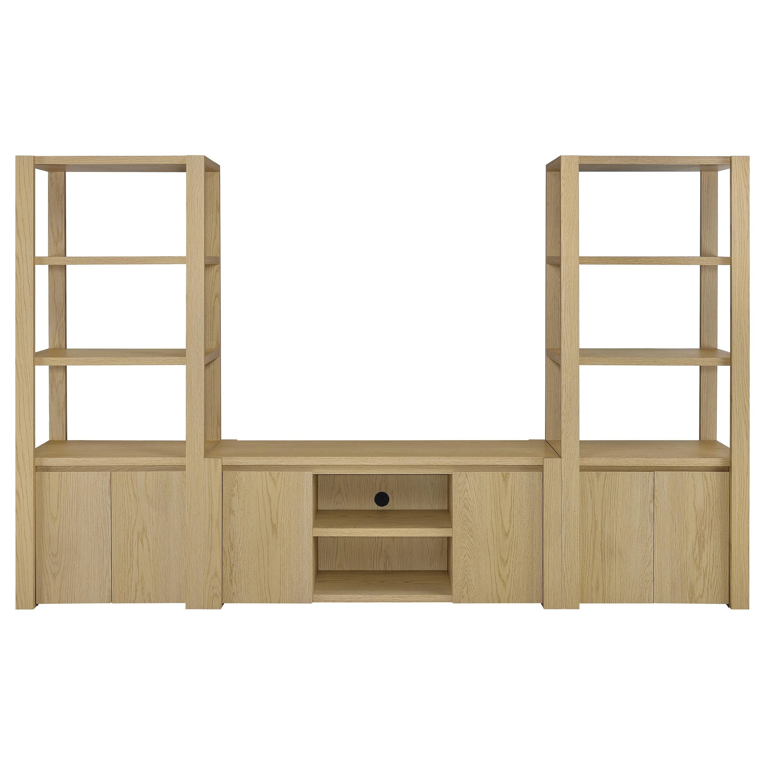 Laurelton 3-piece Entertainment Center TV Stand Light Oak - Image 3
