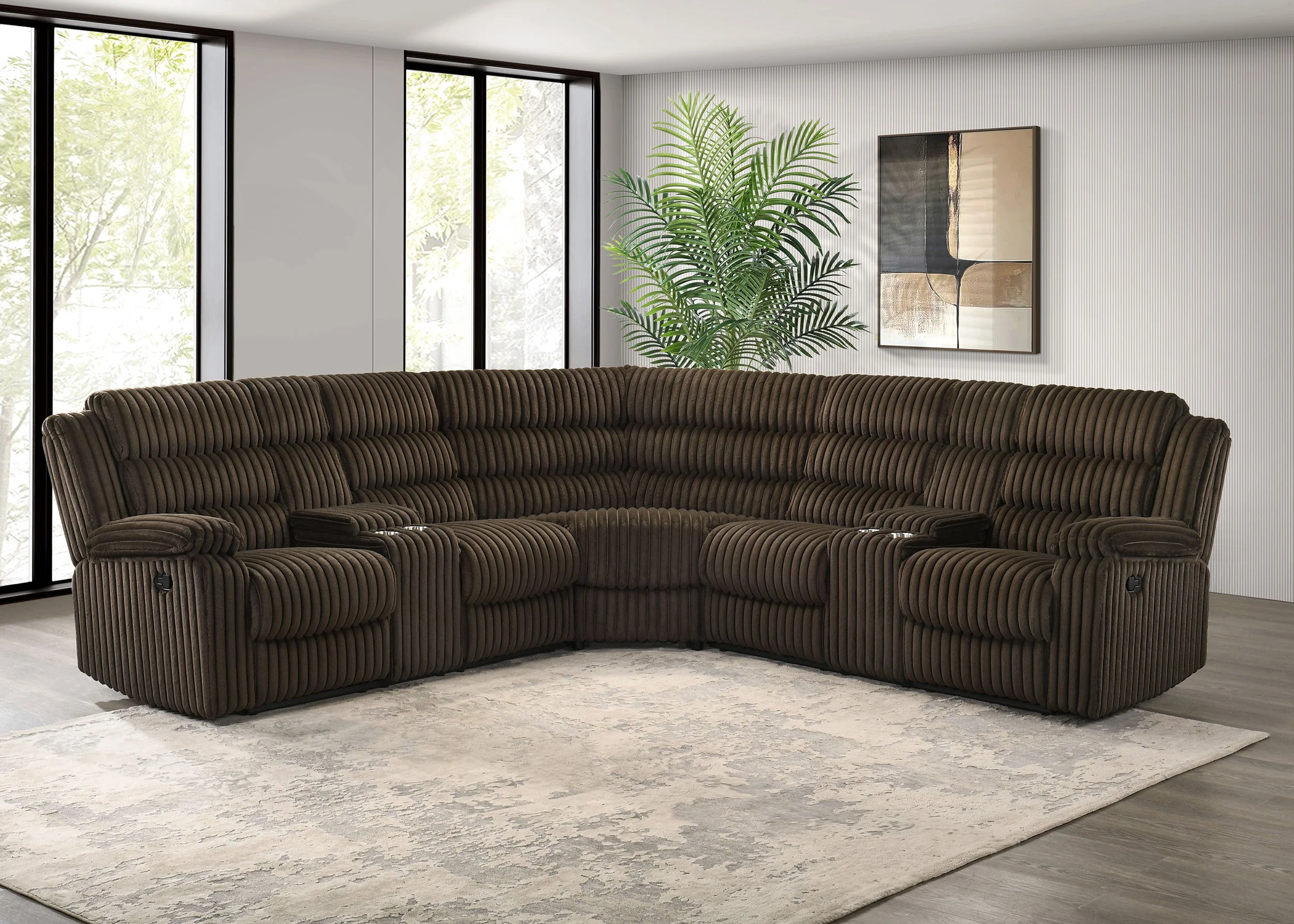 Atkinson Upholstered Reclining Sectional Sofa - Image 5