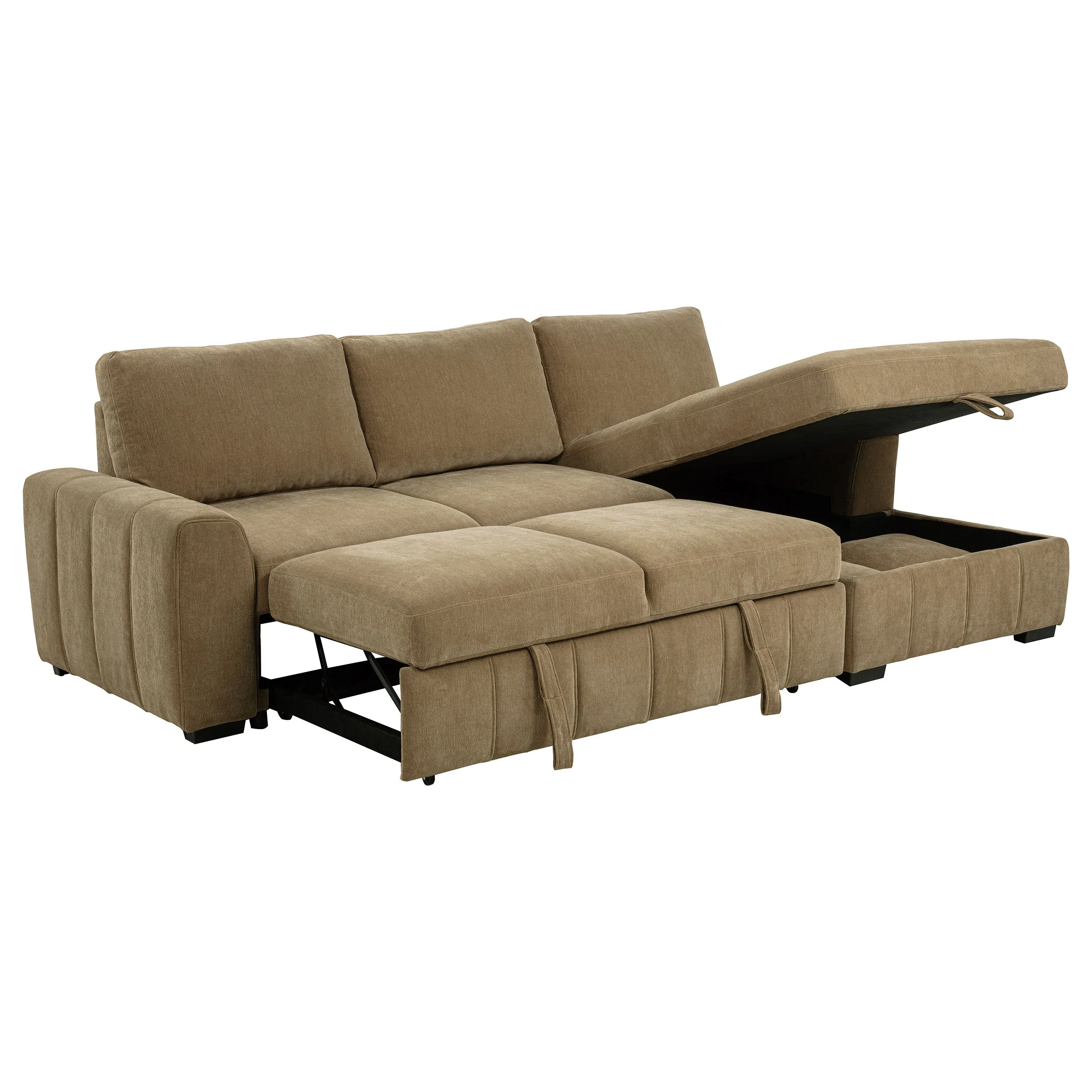 Pastrana Upholstered Sleeper Sectional Sofa RAF Chaise - Image 13