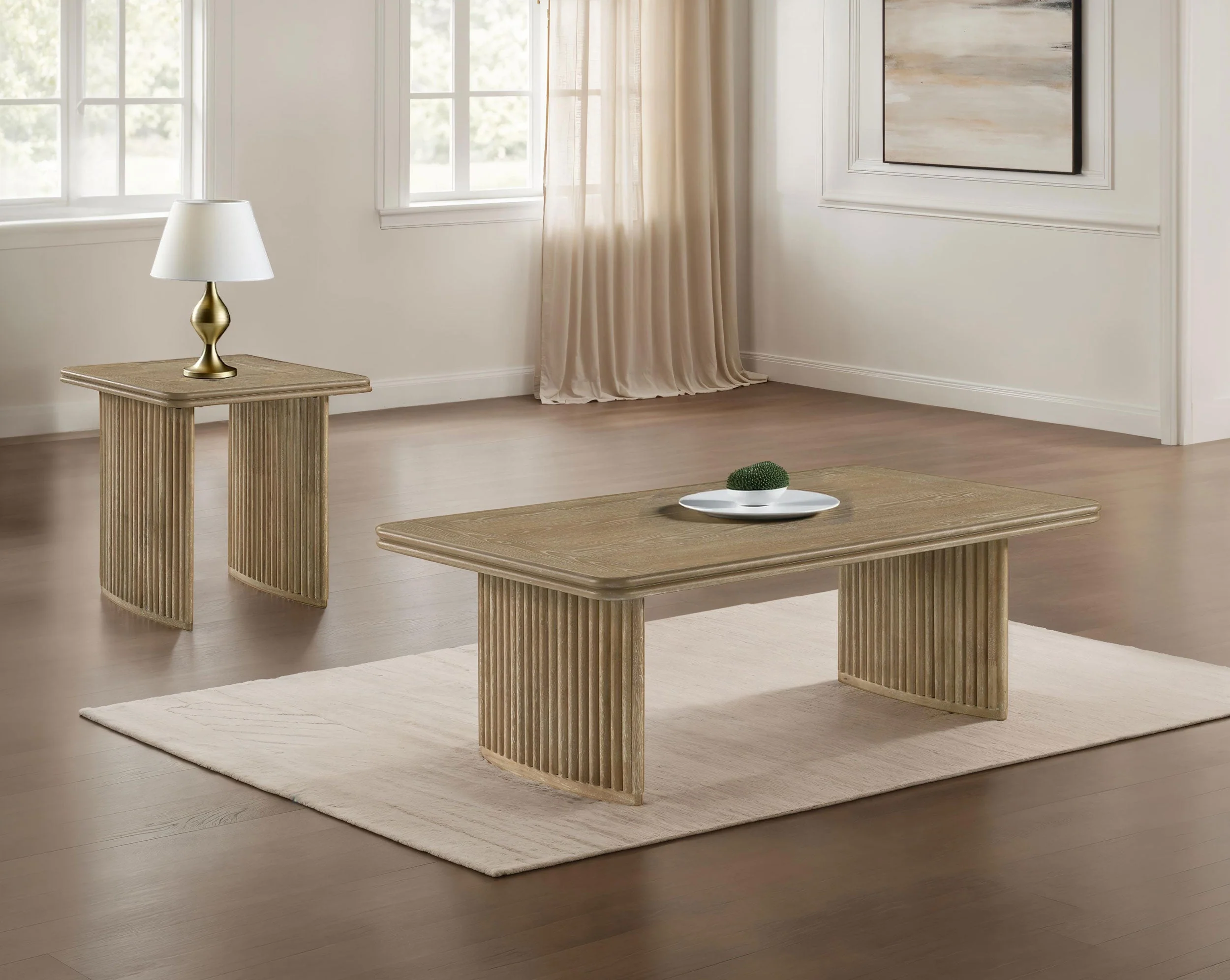 Adina Wood Coffee Table Set - Image 3