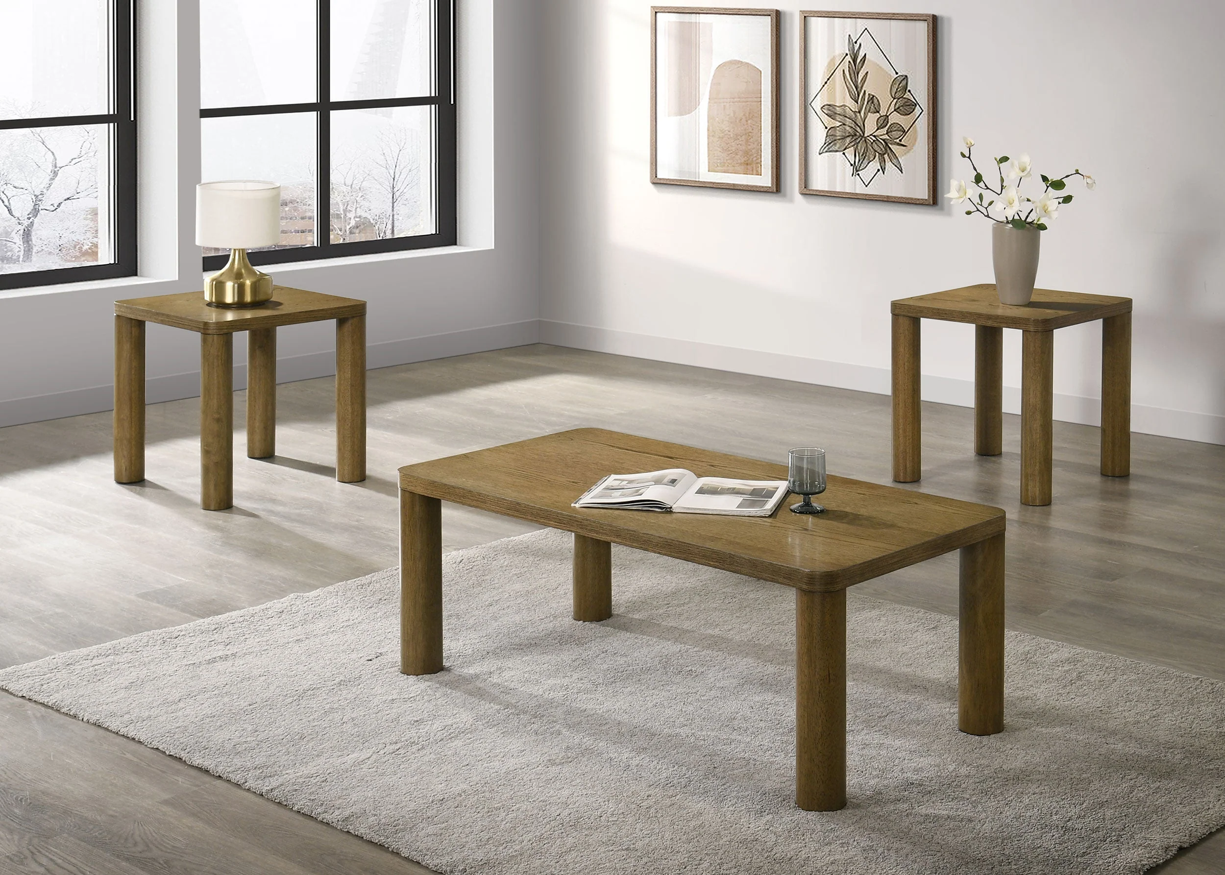 Castlewood Cocktail Coffee Table Set - Image 6