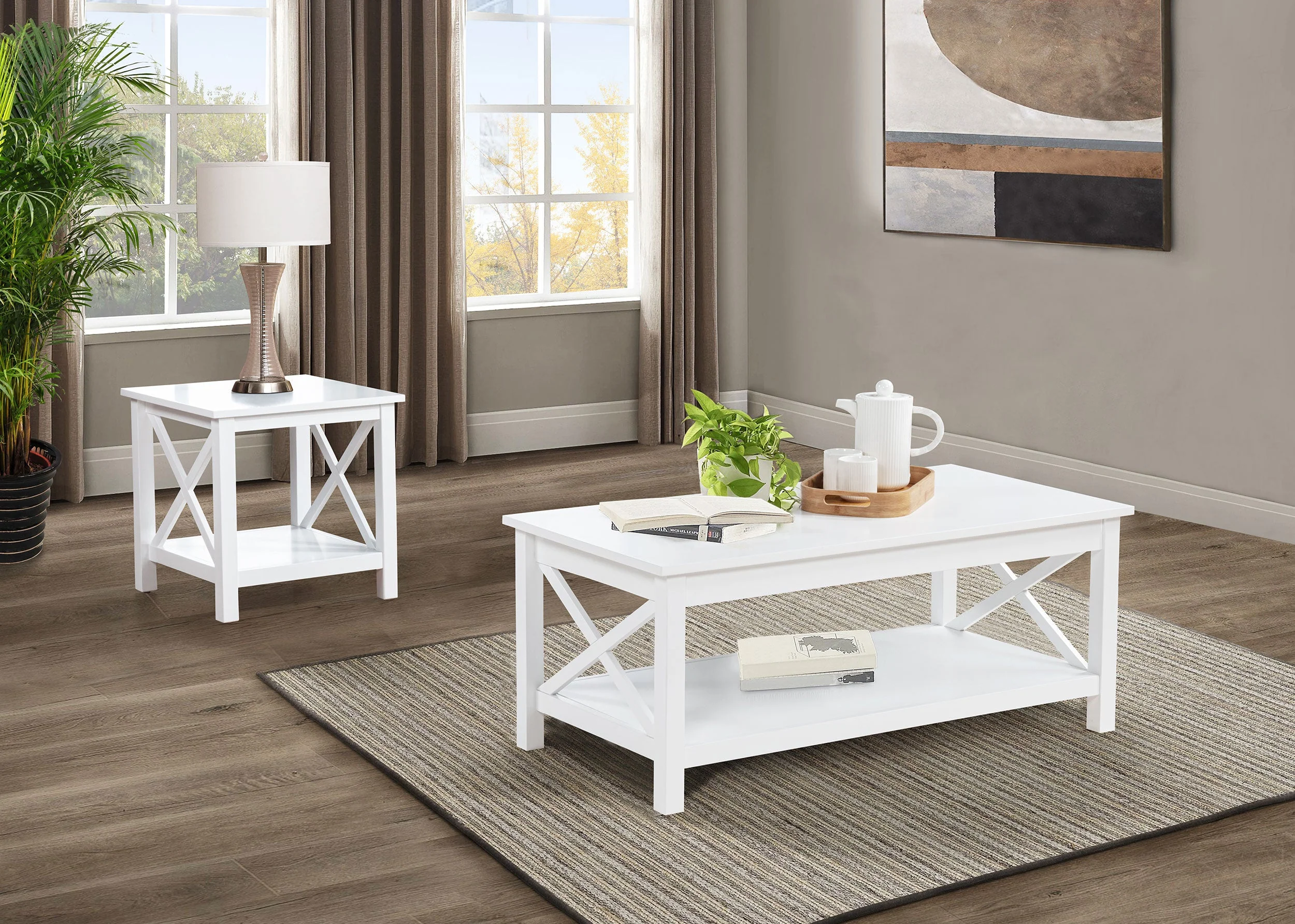 Skyview 44-inch Rectangular Lift Top Coffee Table White - Image 11