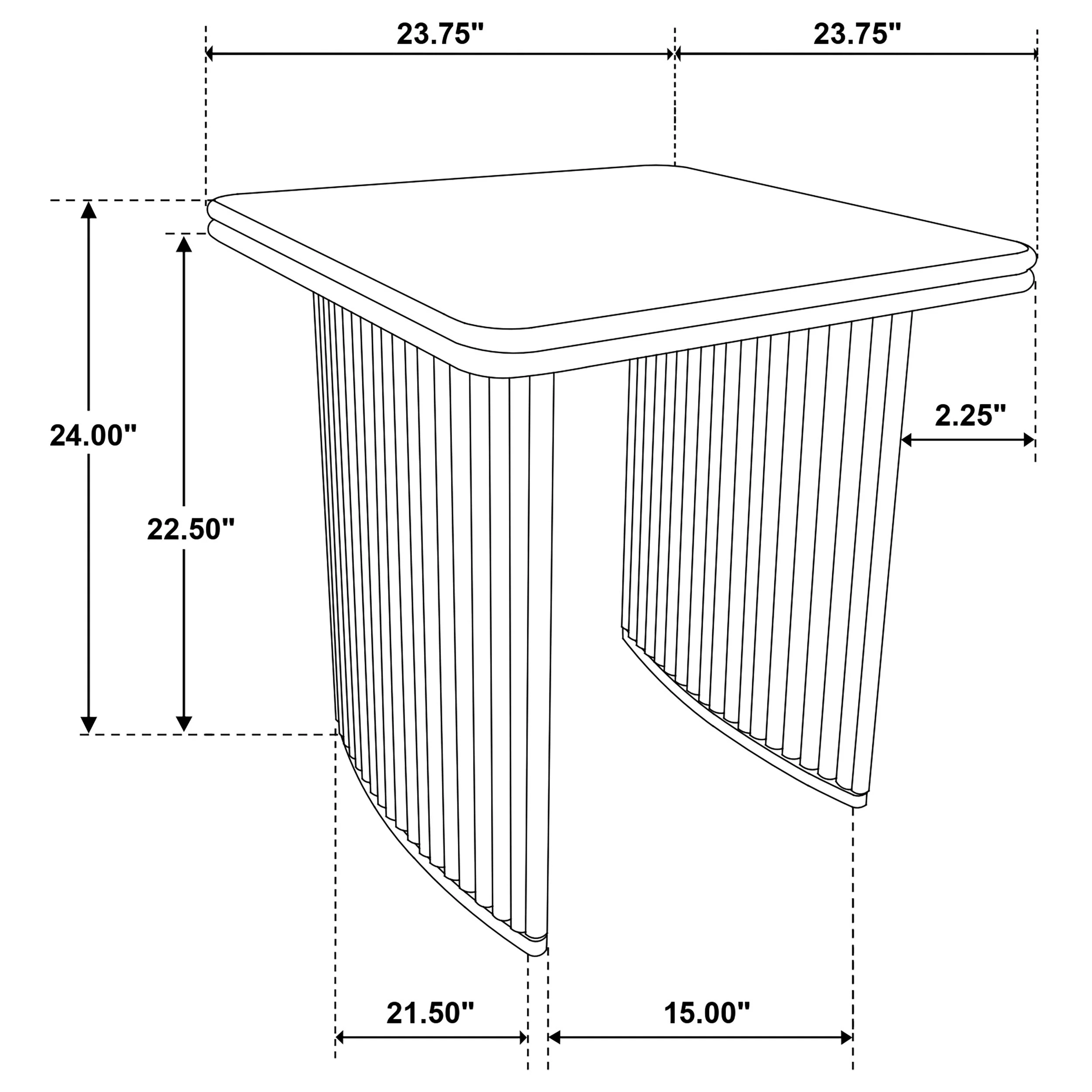 Adina Square Wood Side End Table - Image 16