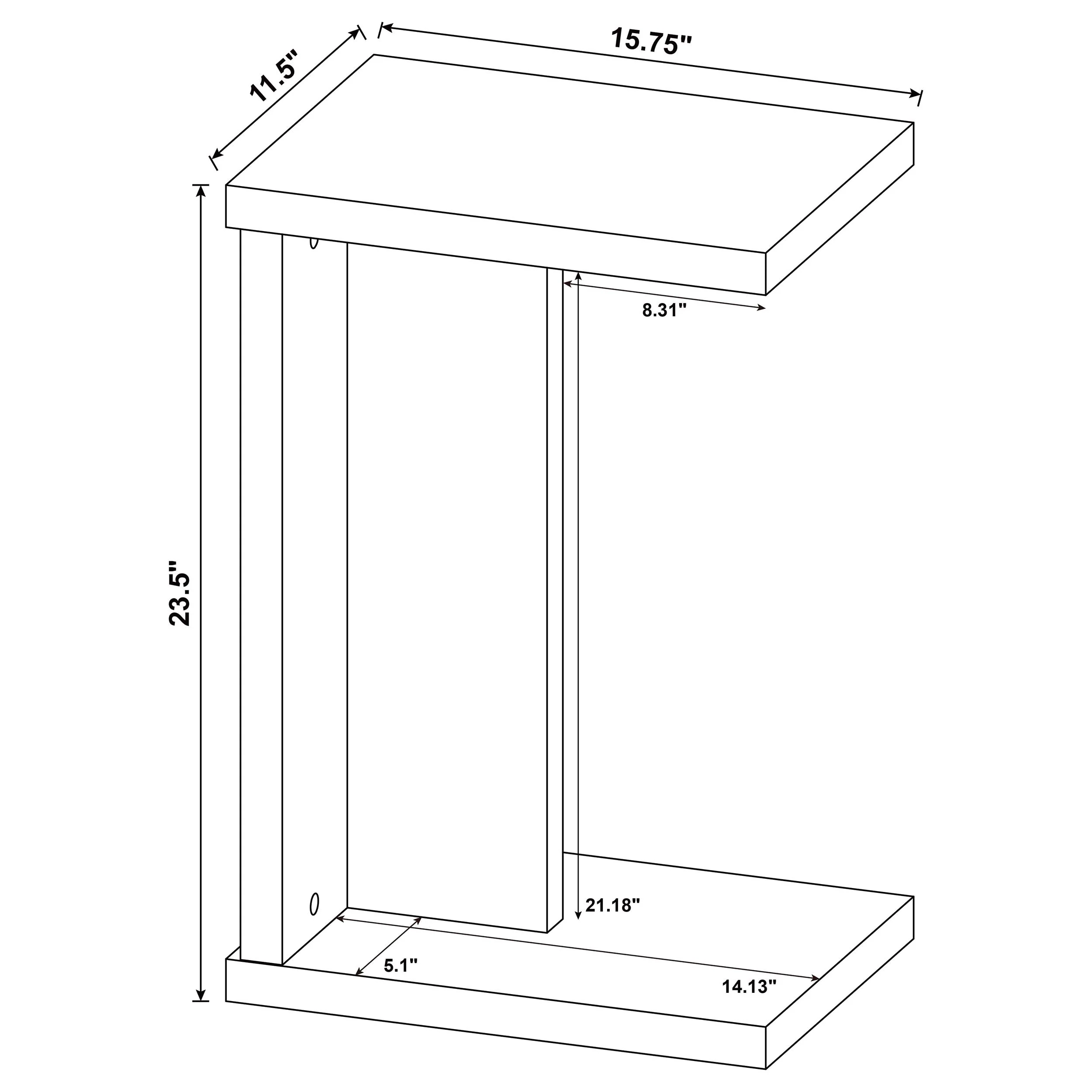 Clower Engineered Wood C-Shaped Sofa Side Table - Image 33