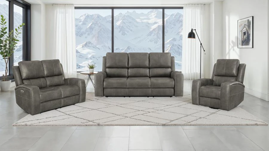 Brickston Triple Power Reclining Sofa Set