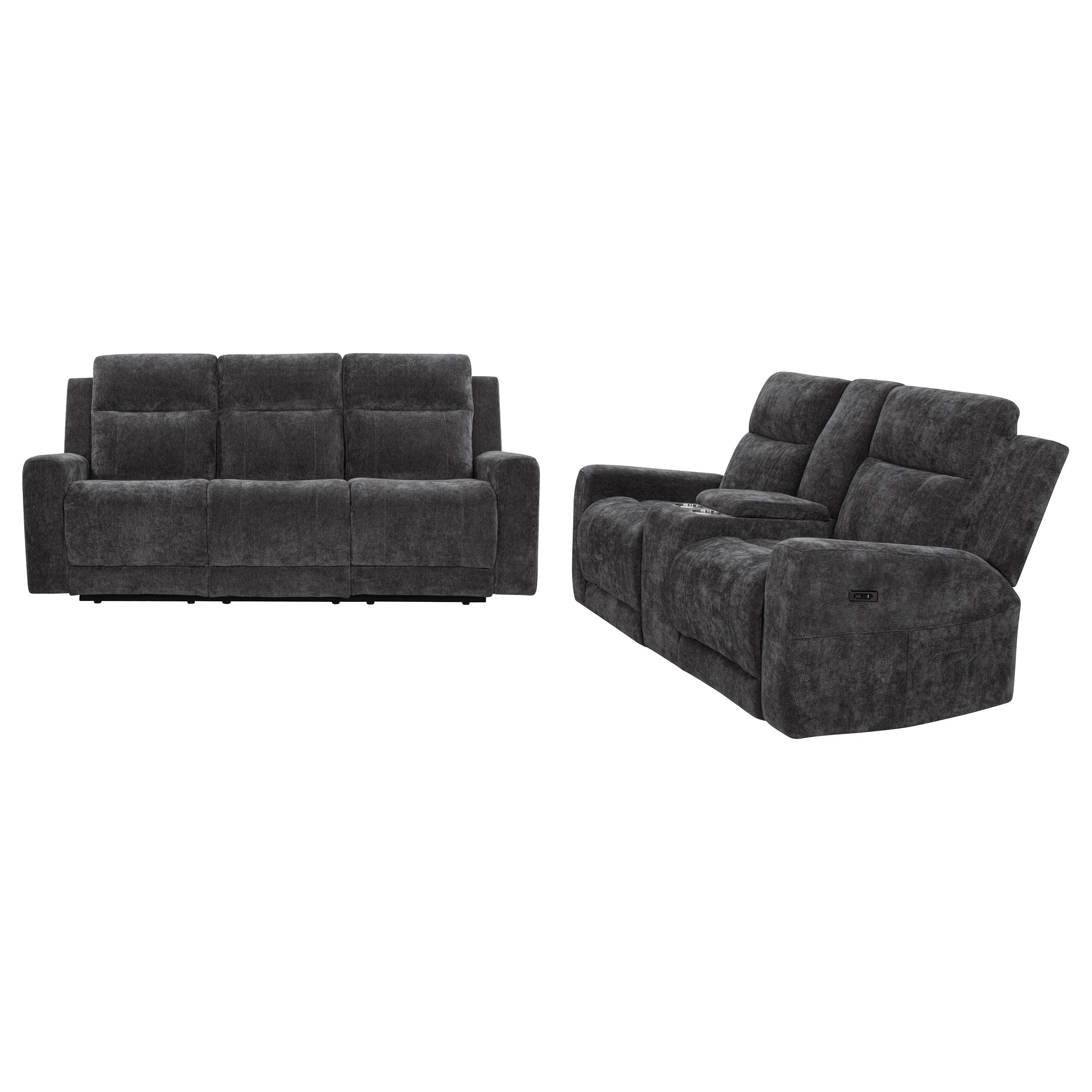 Kennett Chenille Power Reclining Sofa Set - Image 11