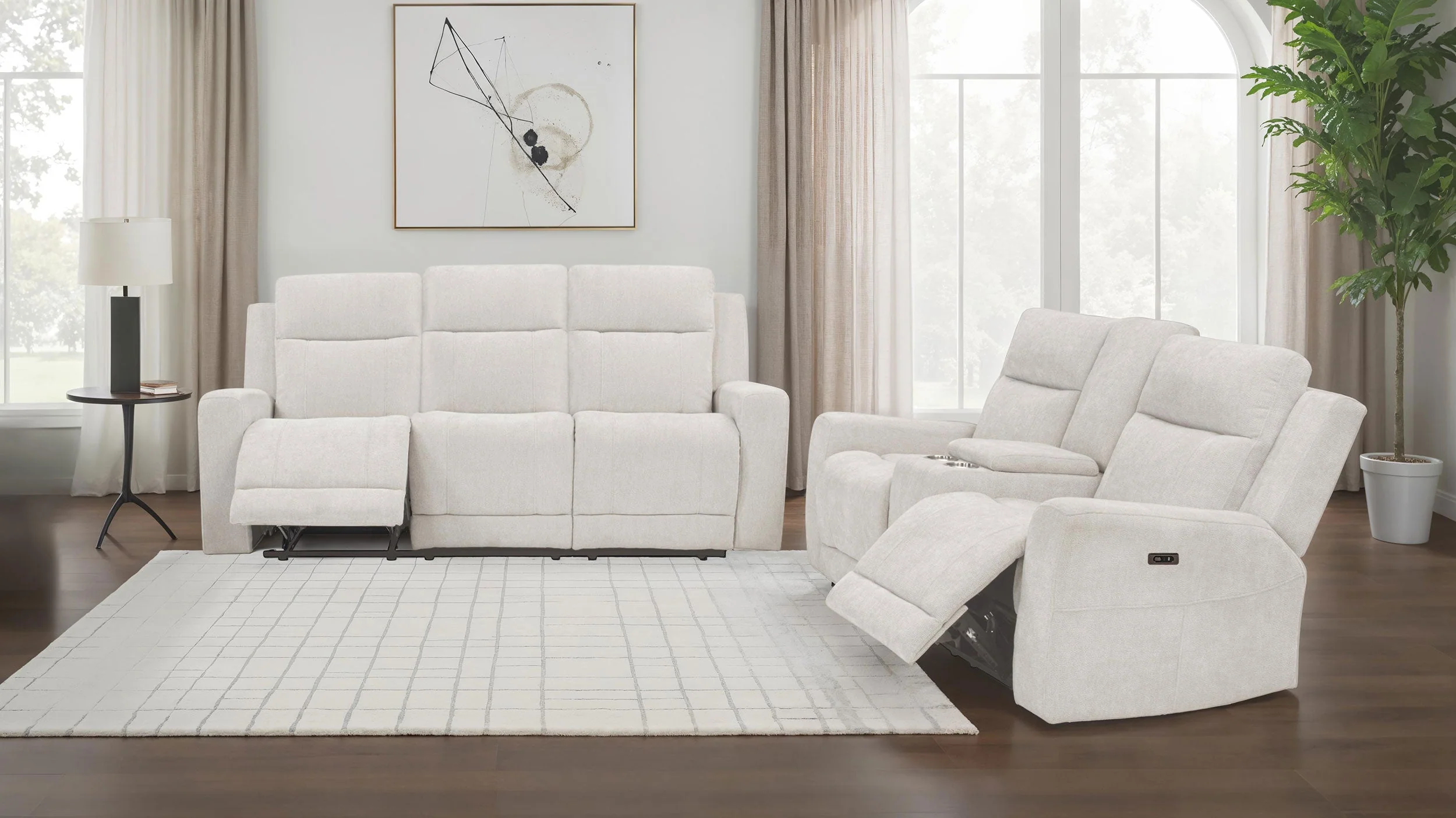 Kennett Chenille Power Reclining Sofa Set - Image 5
