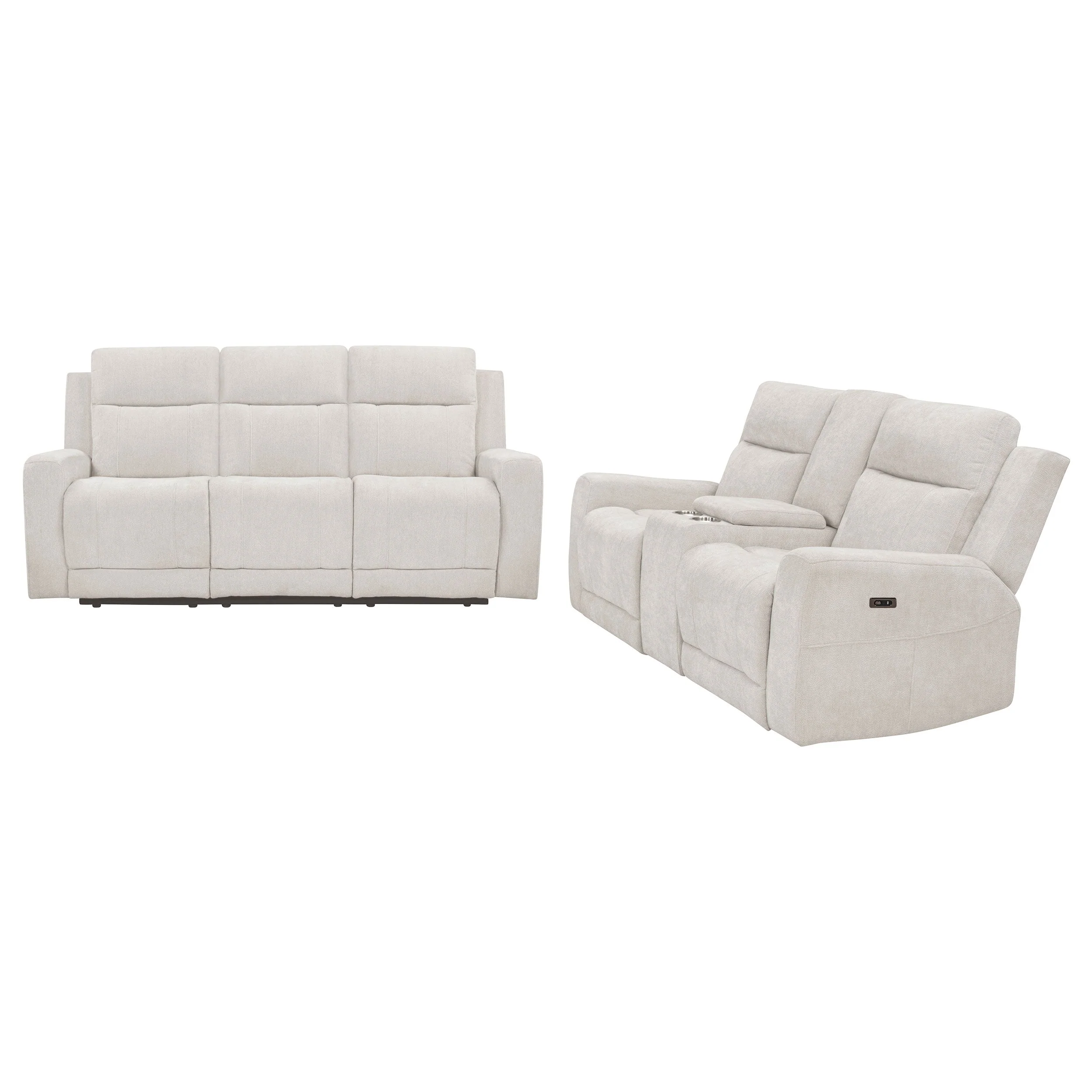 Kennett Chenille Power Reclining Sofa Set - Image 9