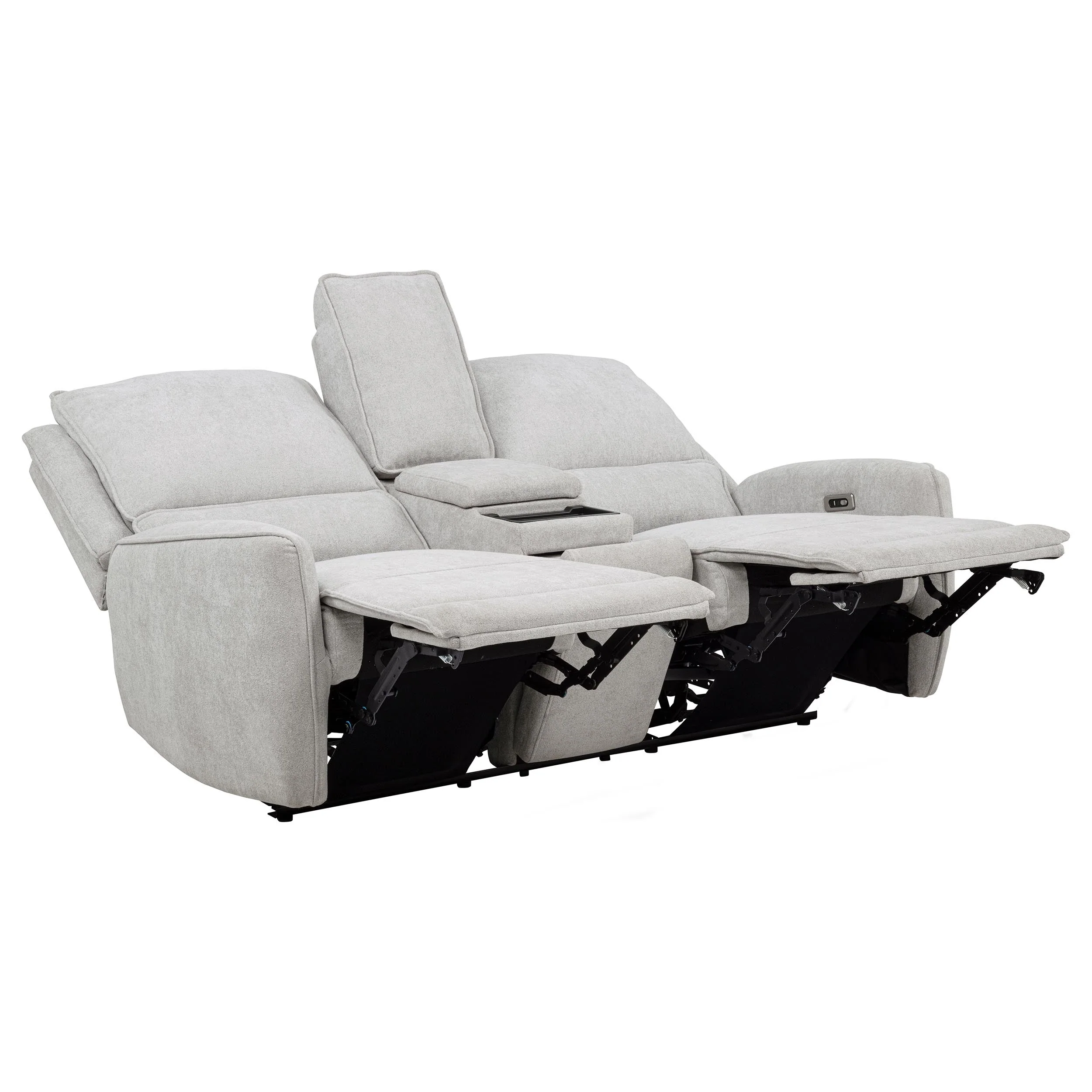 Sylmar Chenille Power Reclining Sofa Set Dove Grey - Image 19