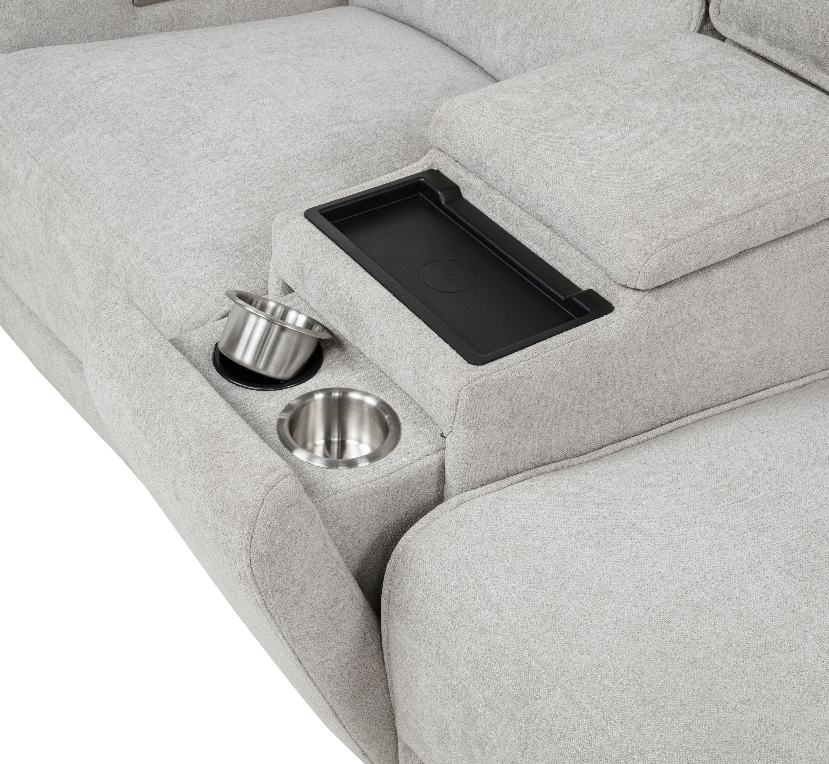 Sylmar Chenille Power Reclining Sofa Set Dove Grey - Image 23