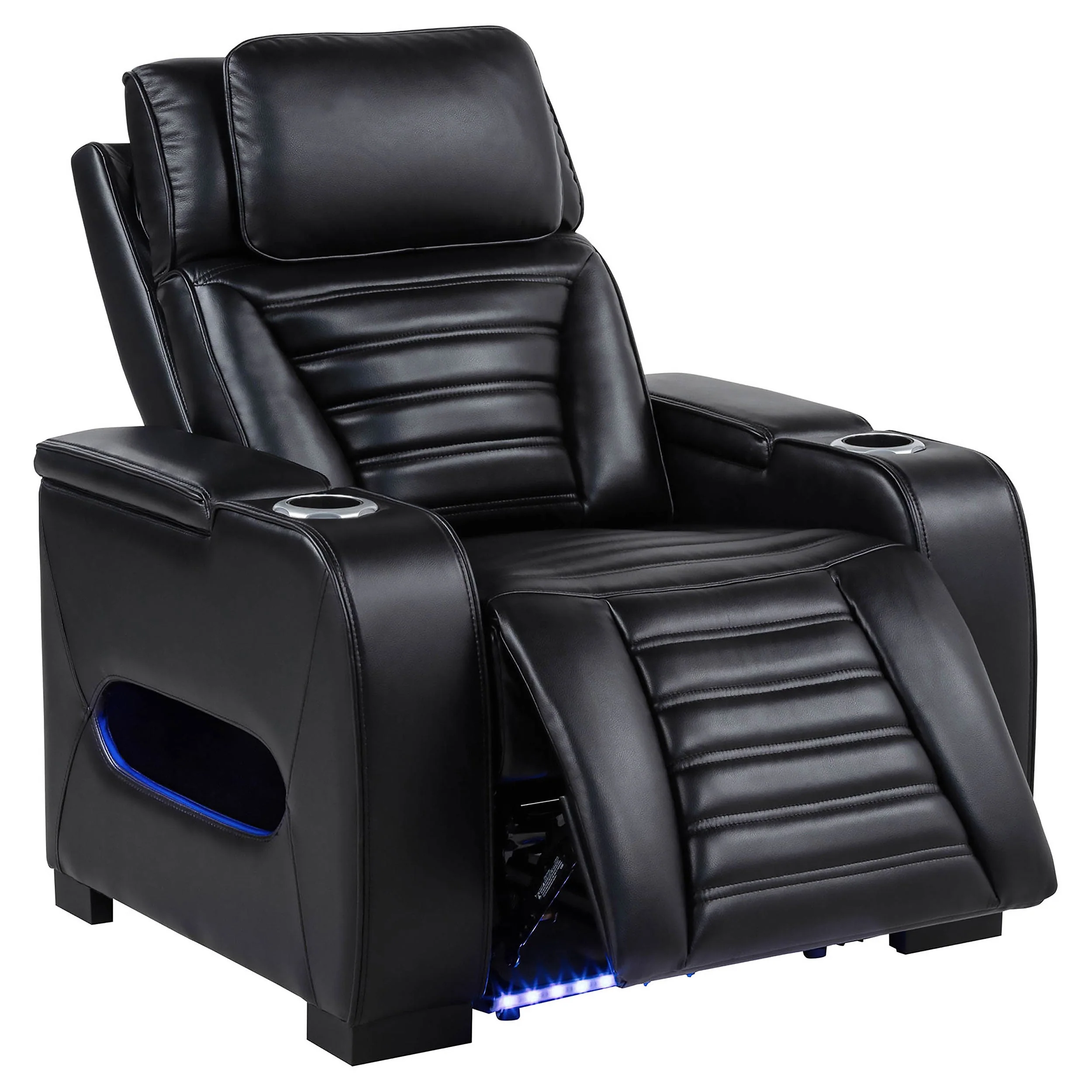 Zuma Faux Leather Dual Power LED Sofa Set - Image 18
