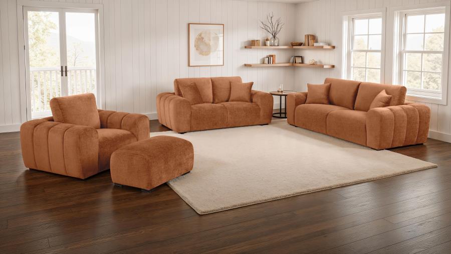 Burnett Chenille Upholstered Sofa Set - Image 2