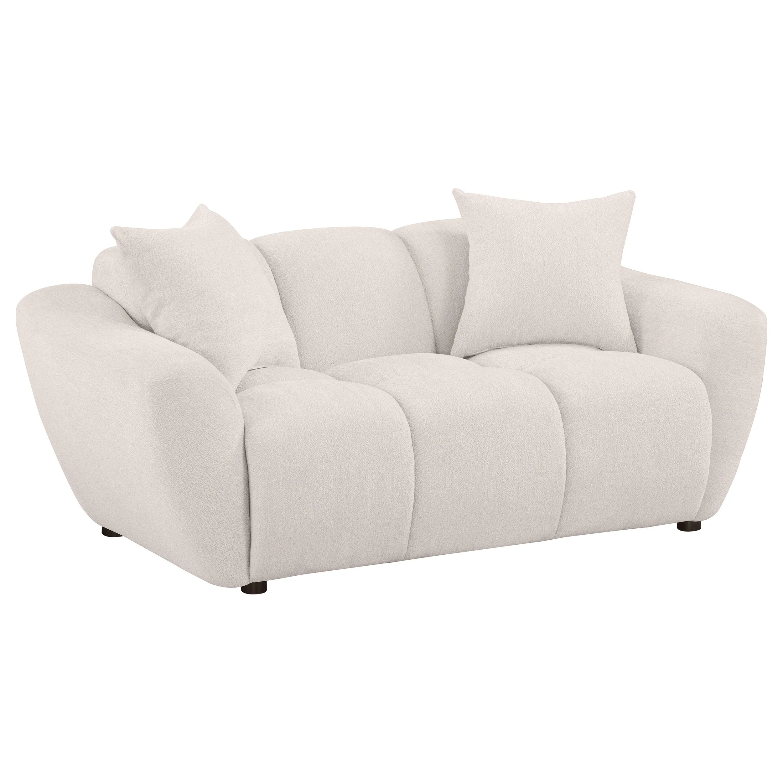Destino Chenille Splayed Arm Sofa Set Greige - Image 11