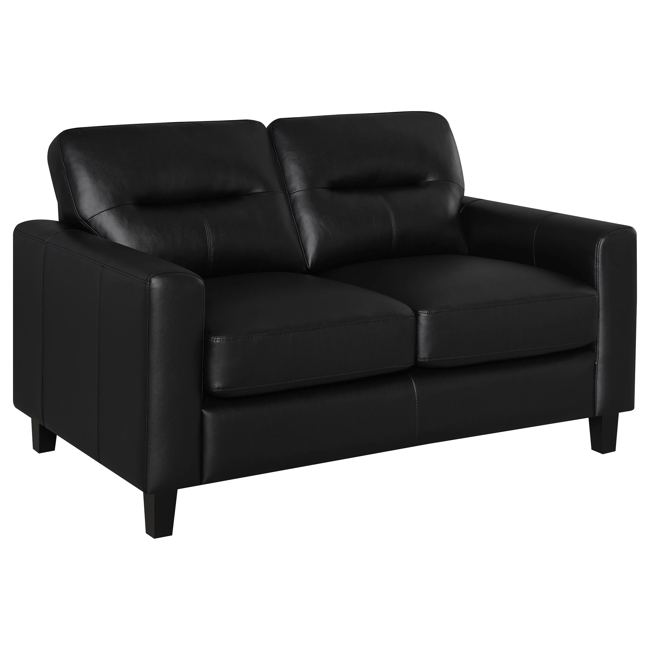 Scotland Faux Leather Upholstered Sofa Set - Image 30