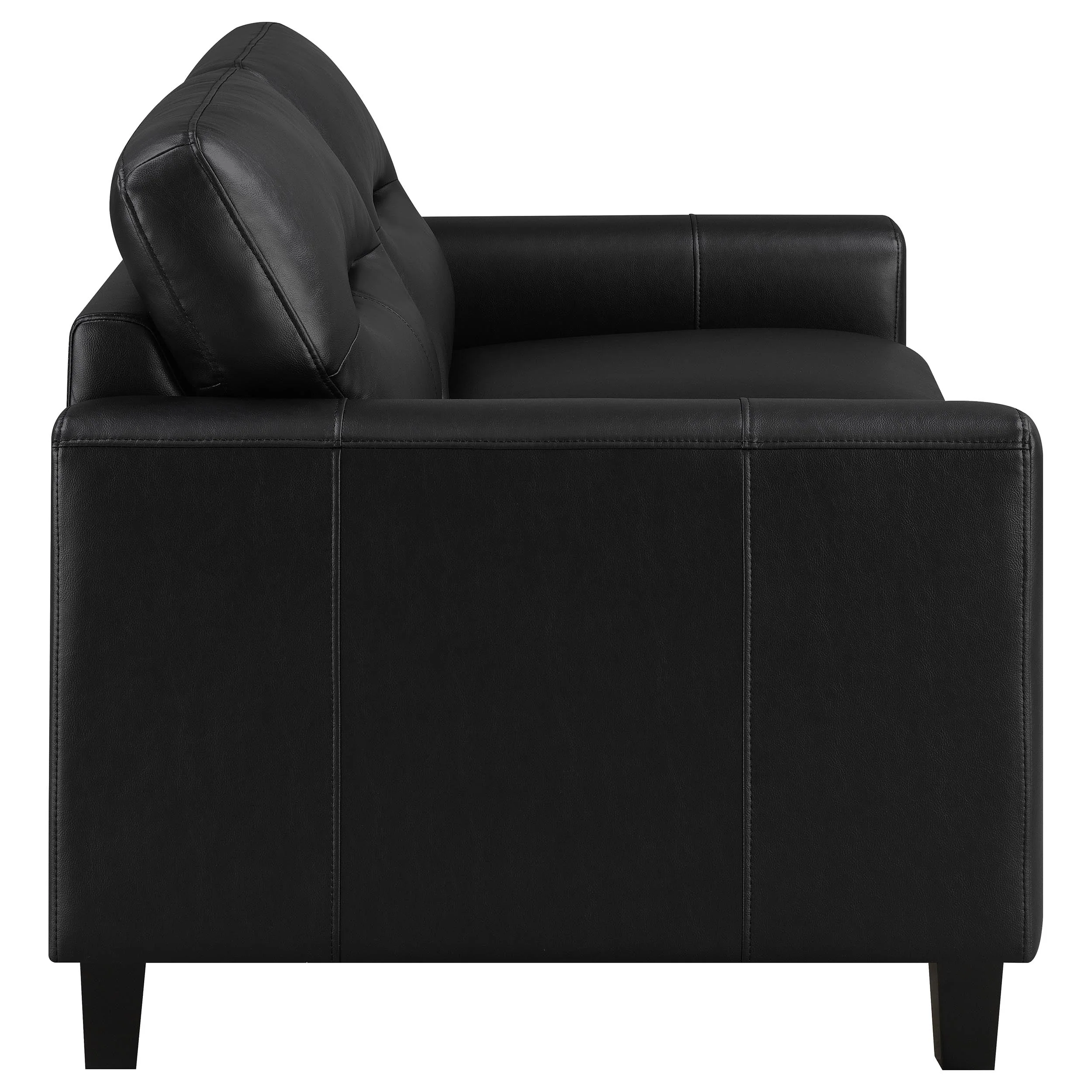Scotland Faux Leather Upholstered Sofa Set - Image 41