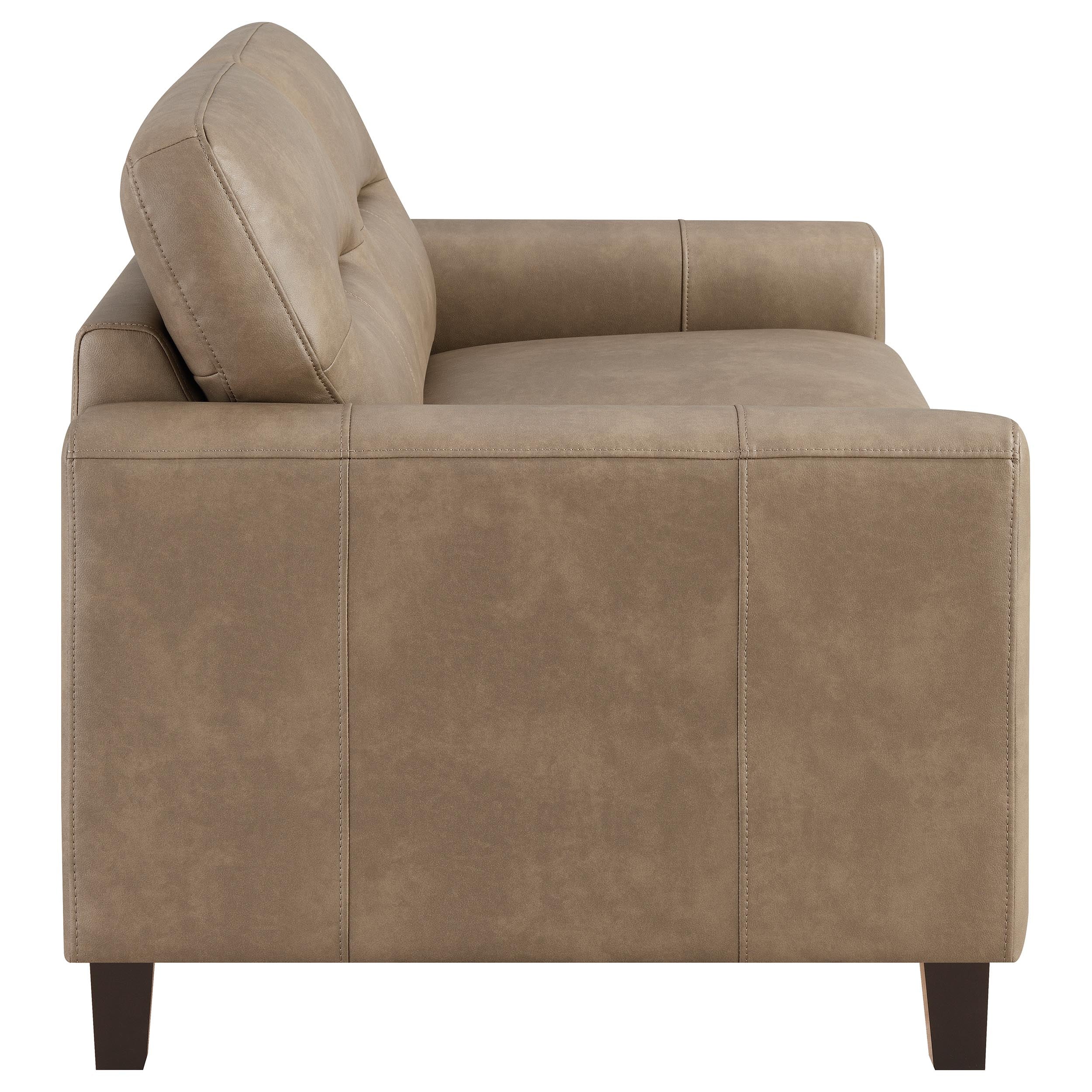 Scotland Faux Leather Upholstered Sofa Set - Image 44