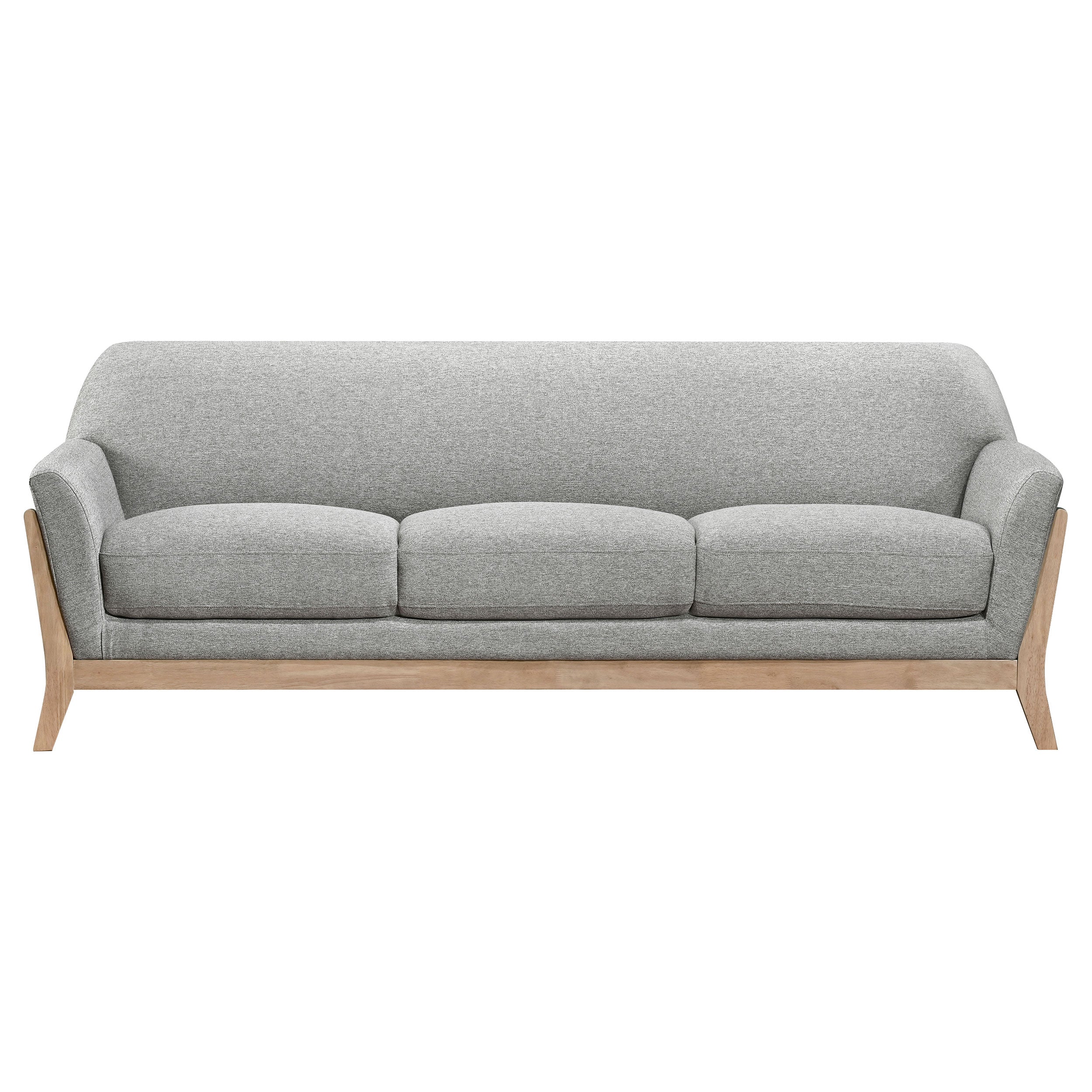 Vaughn Fabric Upholstered Flared Arm Sofa Set Grey - Image 10