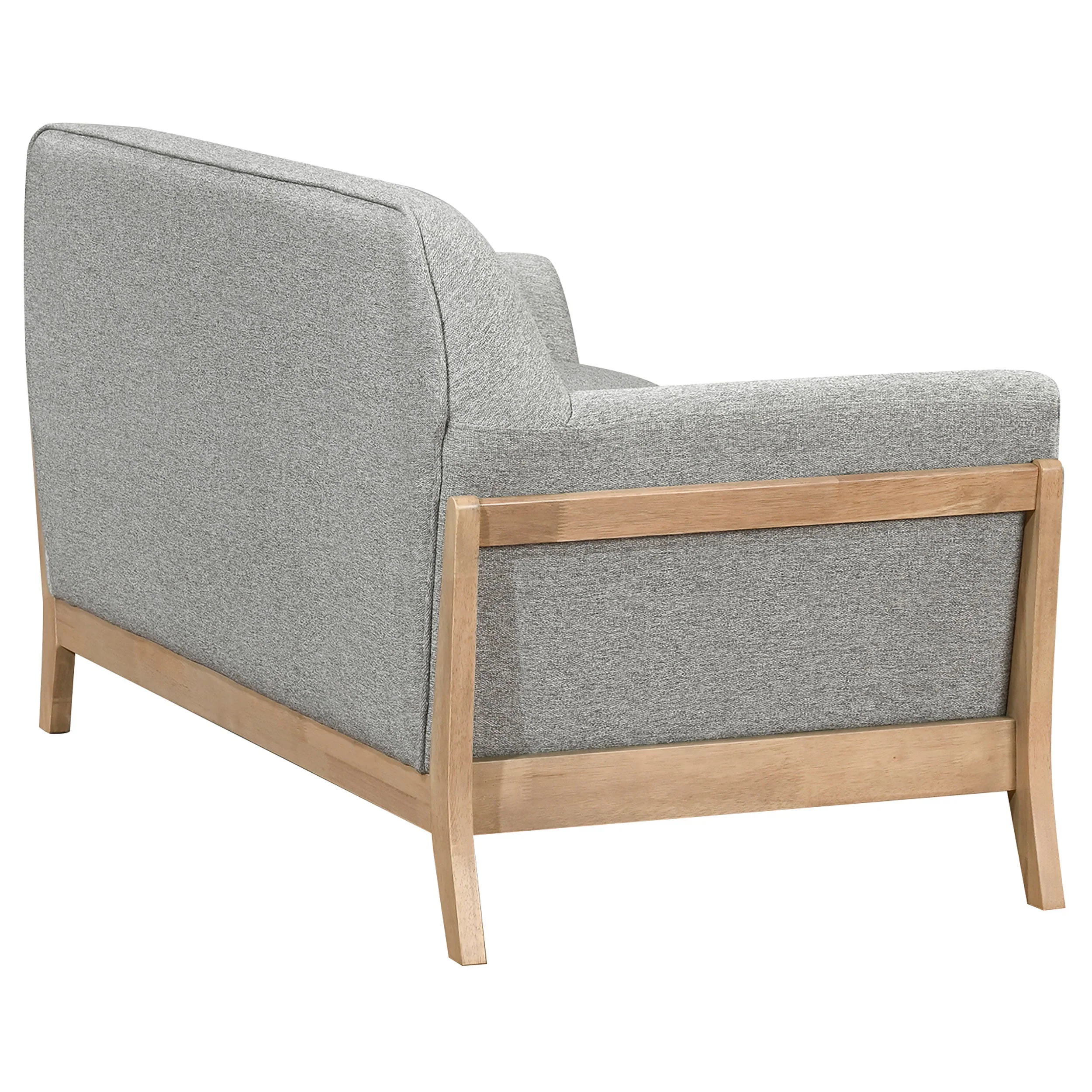 Vaughn Fabric Upholstered Flared Arm Sofa Set Grey - Image 20