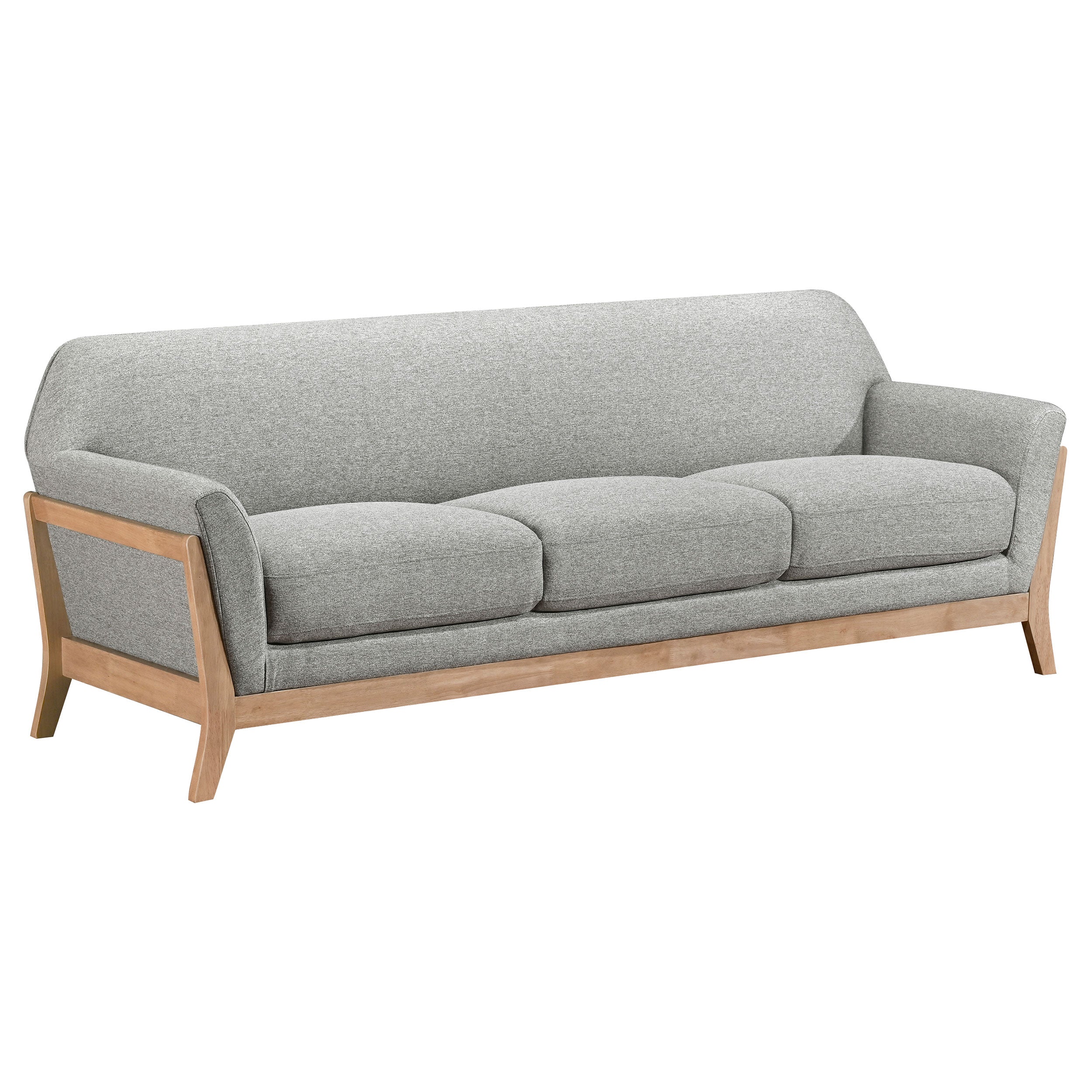 Vaughn Fabric Upholstered Flared Arm Sofa Set Grey - Image 7