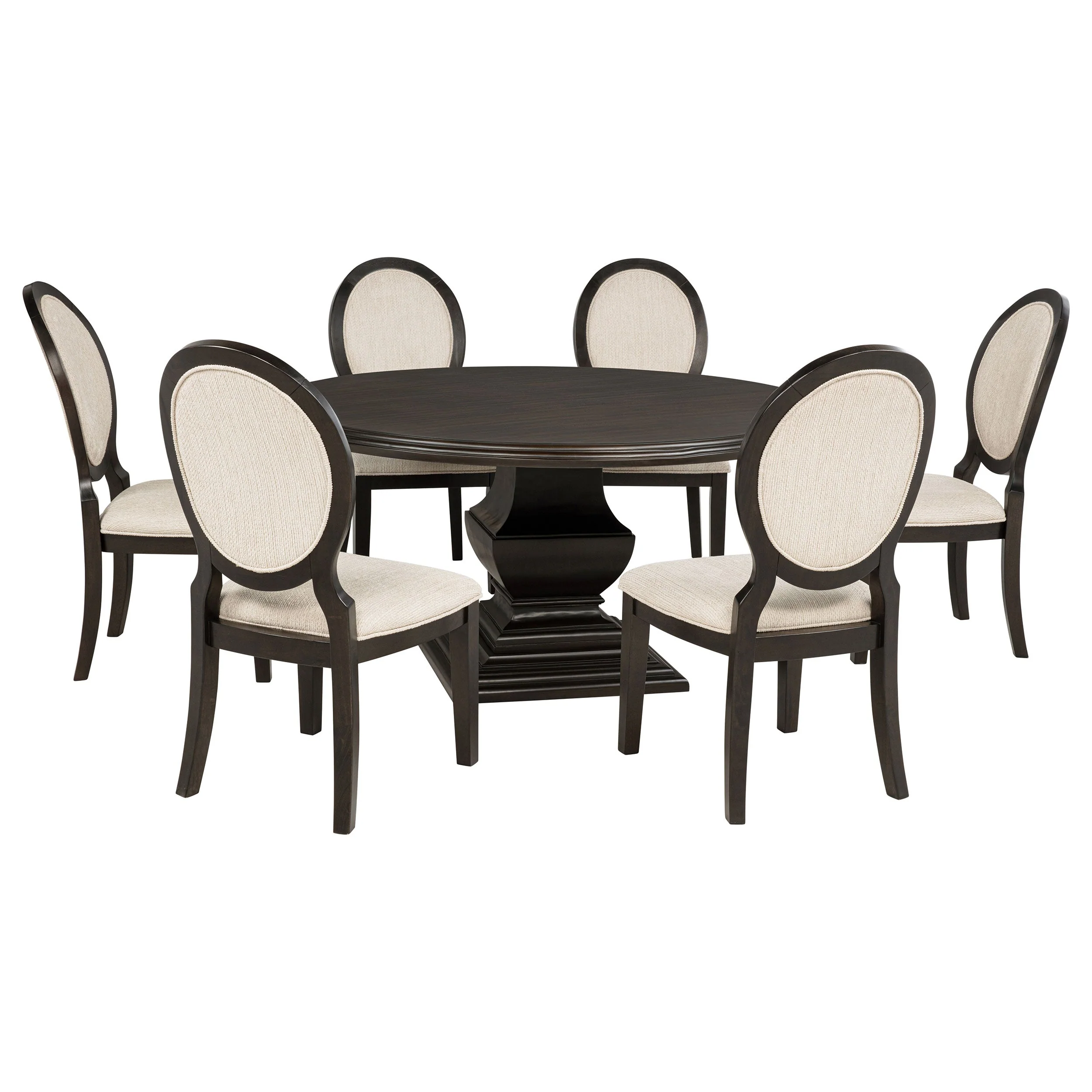 Twyla Round Wood Dining Room Table Set Dark Cocoa - Image 6