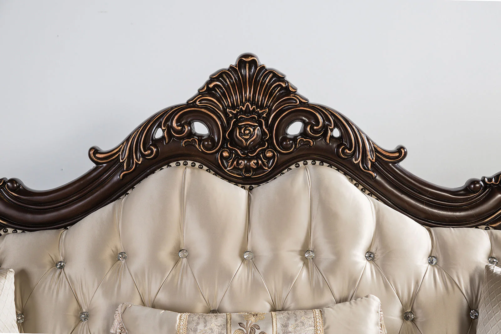 Palencia Dark Cherry/Beige Loveseat - Image 6