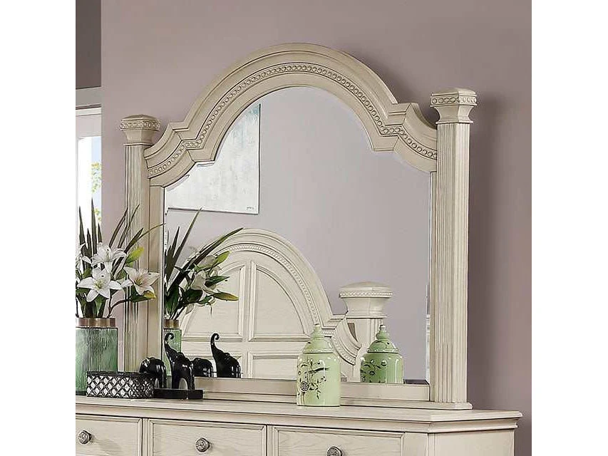 Pamphilos Antique White Mirror