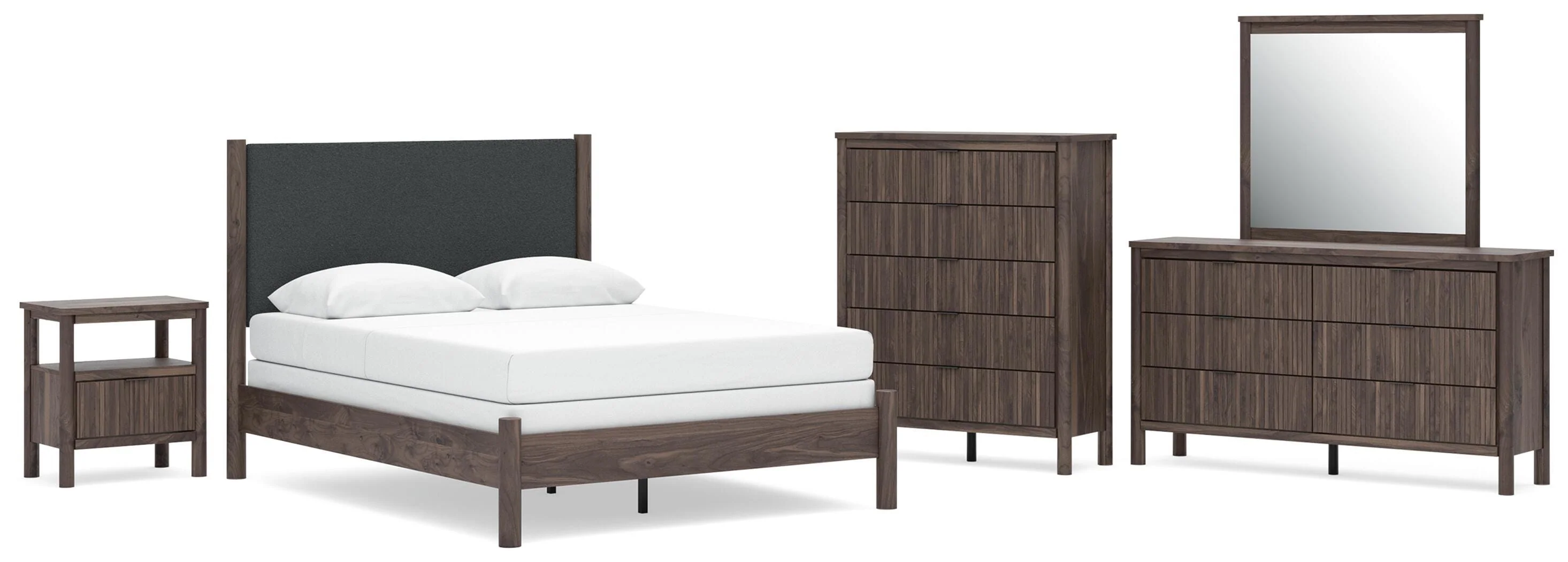 Pamytta Upholstered Panel Bed Bedroom Set - Image 11