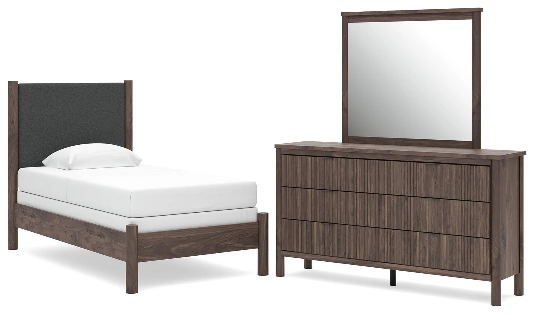 Pamytta Upholstered Panel Bed Bedroom Set - Image 12