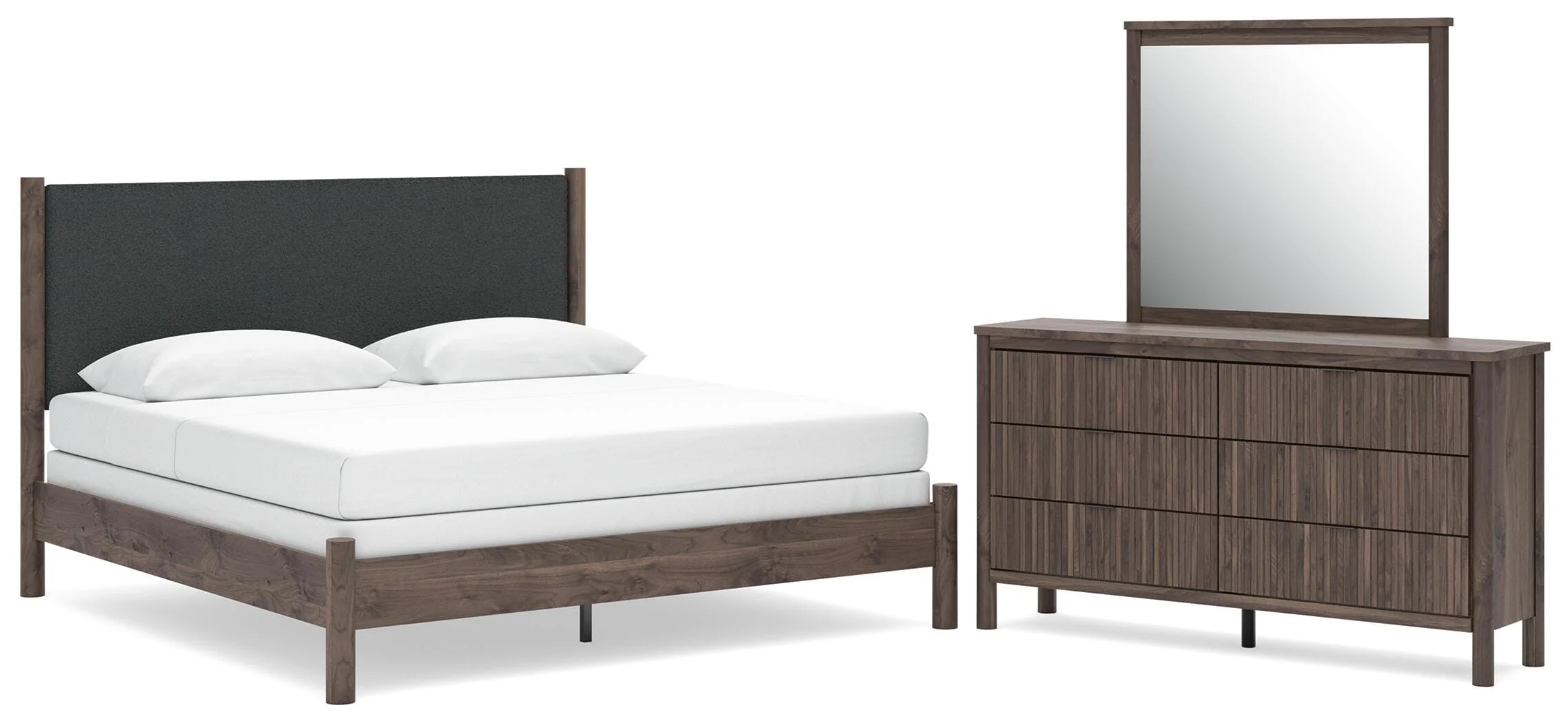 Pamytta Upholstered Panel Bed Bedroom Set - Image 4