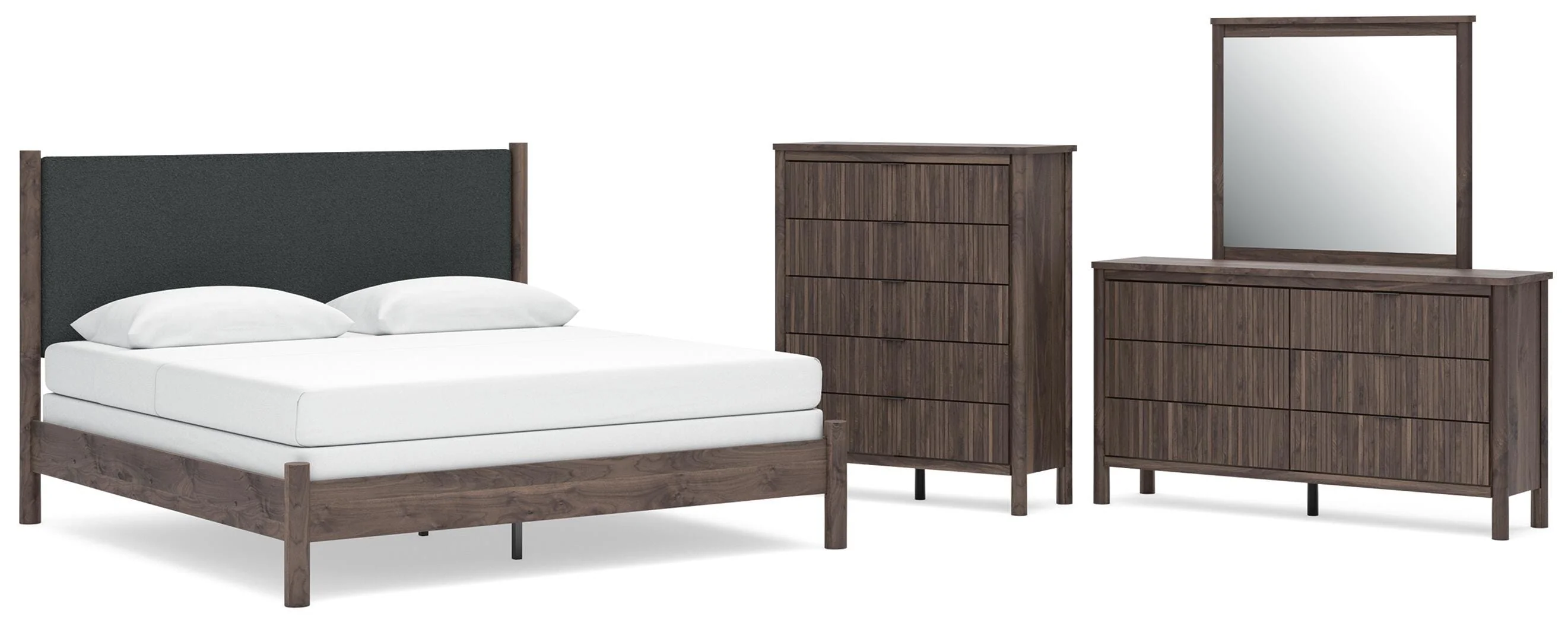 Pamytta Upholstered Panel Bed Bedroom Set - Image 5