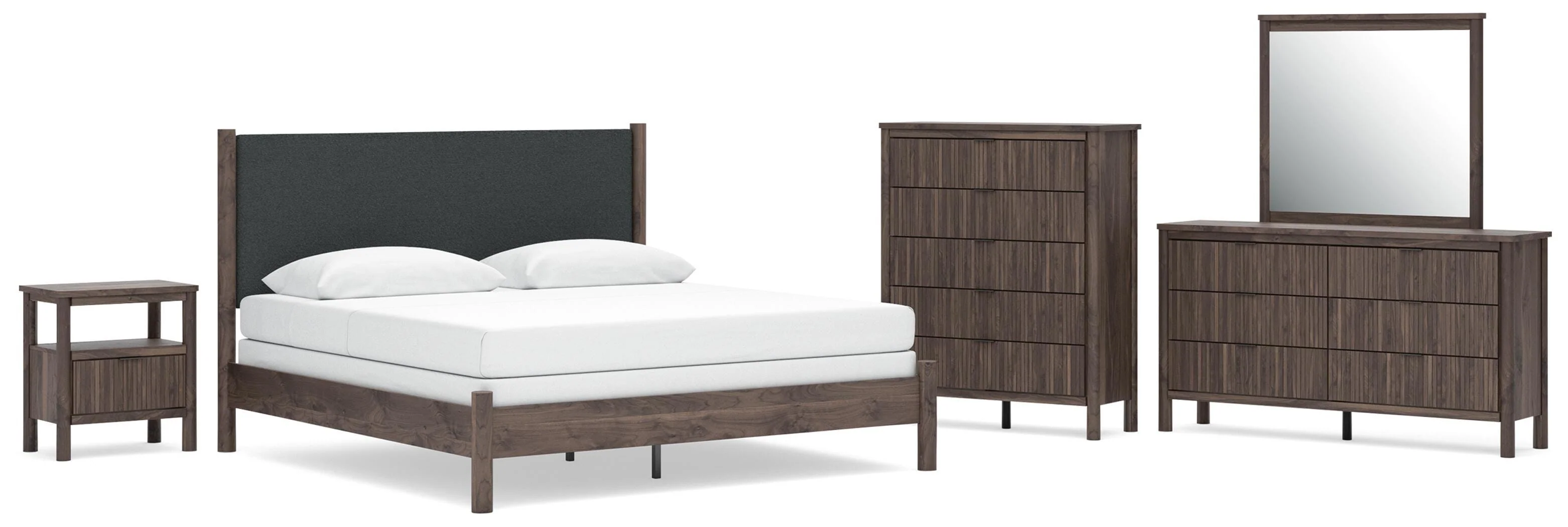 Pamytta Upholstered Panel Bed Bedroom Set - Image 7