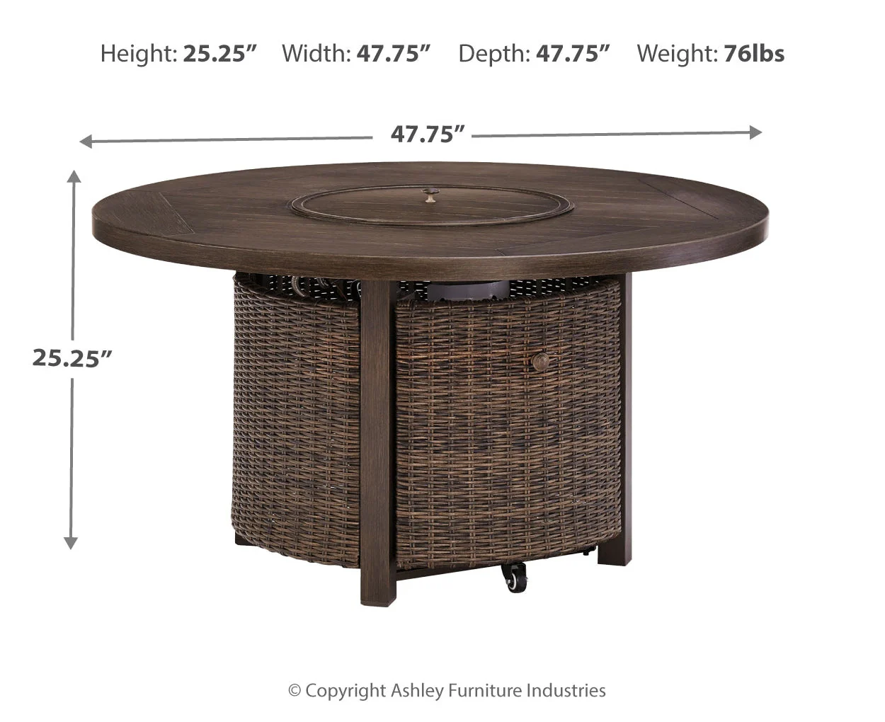 Paradise Trail Round Fire Pit Table - Image 4