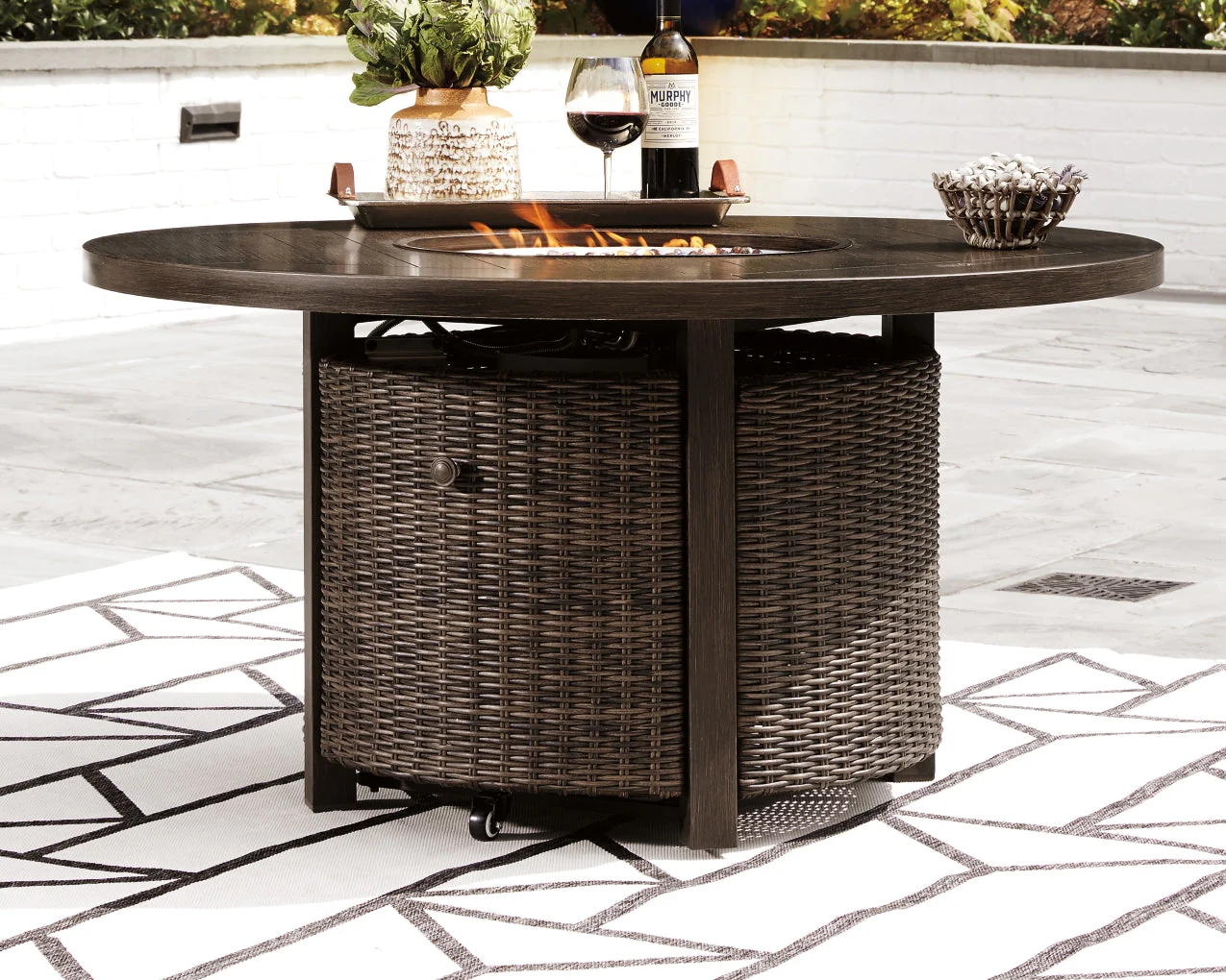 Paradise Trail Round Fire Pit Table - Image 5