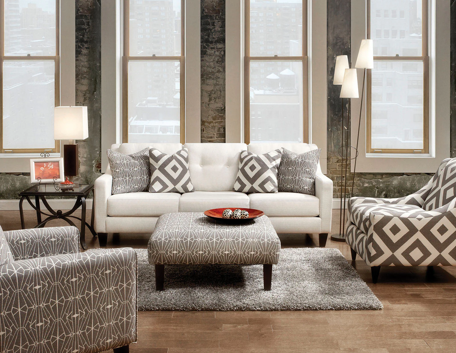 Parker Gray/Pattern Crystal Pattern Chair - Image 2