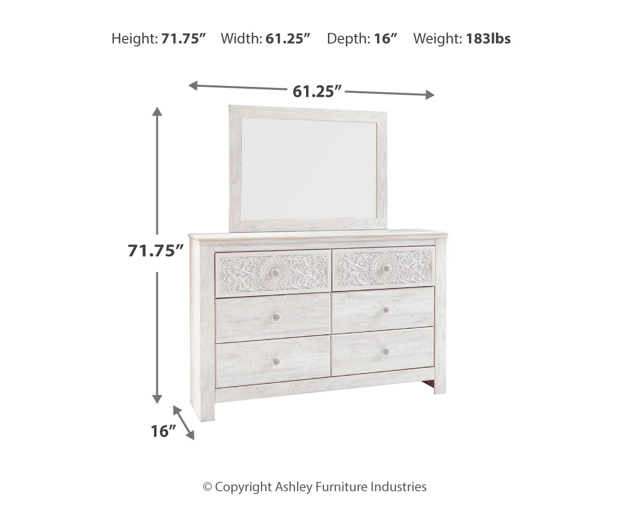 Paxberry Dresser and Mirror - Image 4