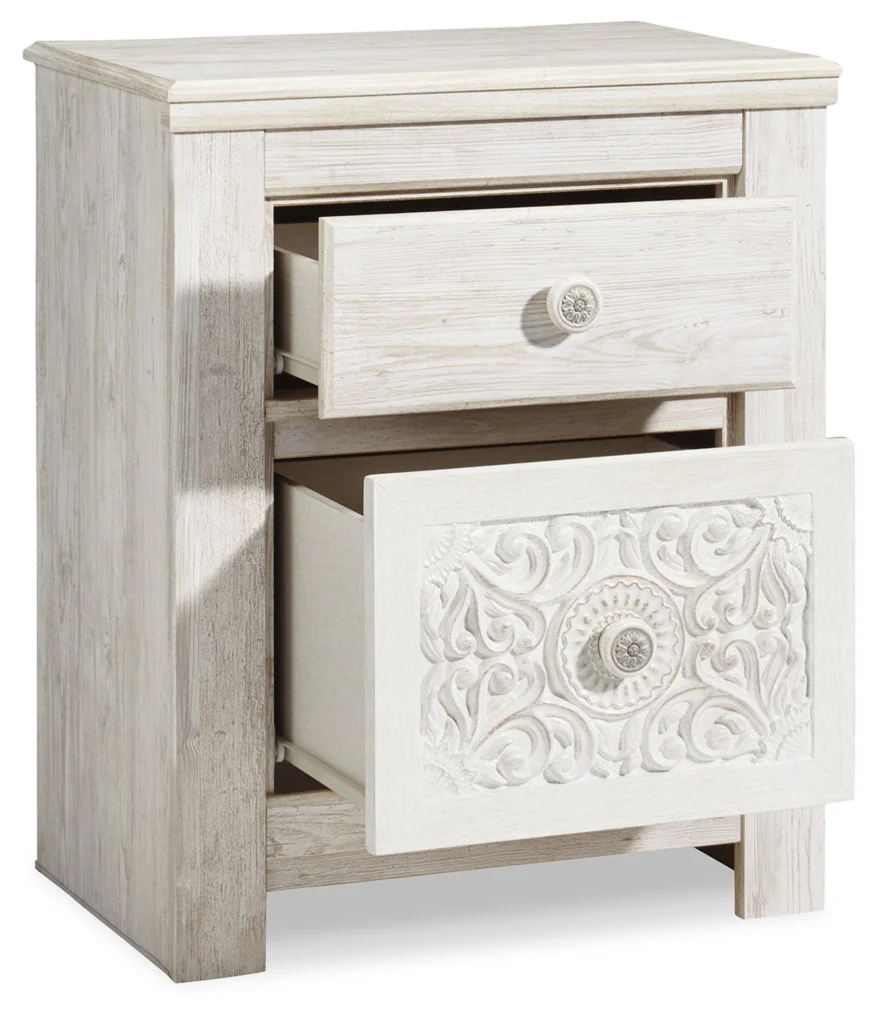 Paxberry Two Drawer Night Stand - Image 3