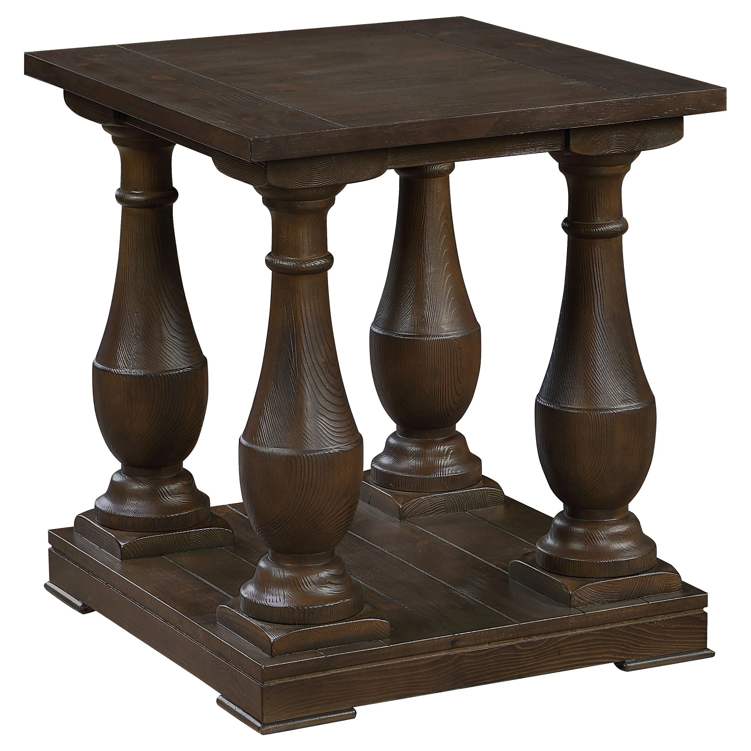 Walden Rectangular Wood Side End Table Coffee Brown - Image 2
